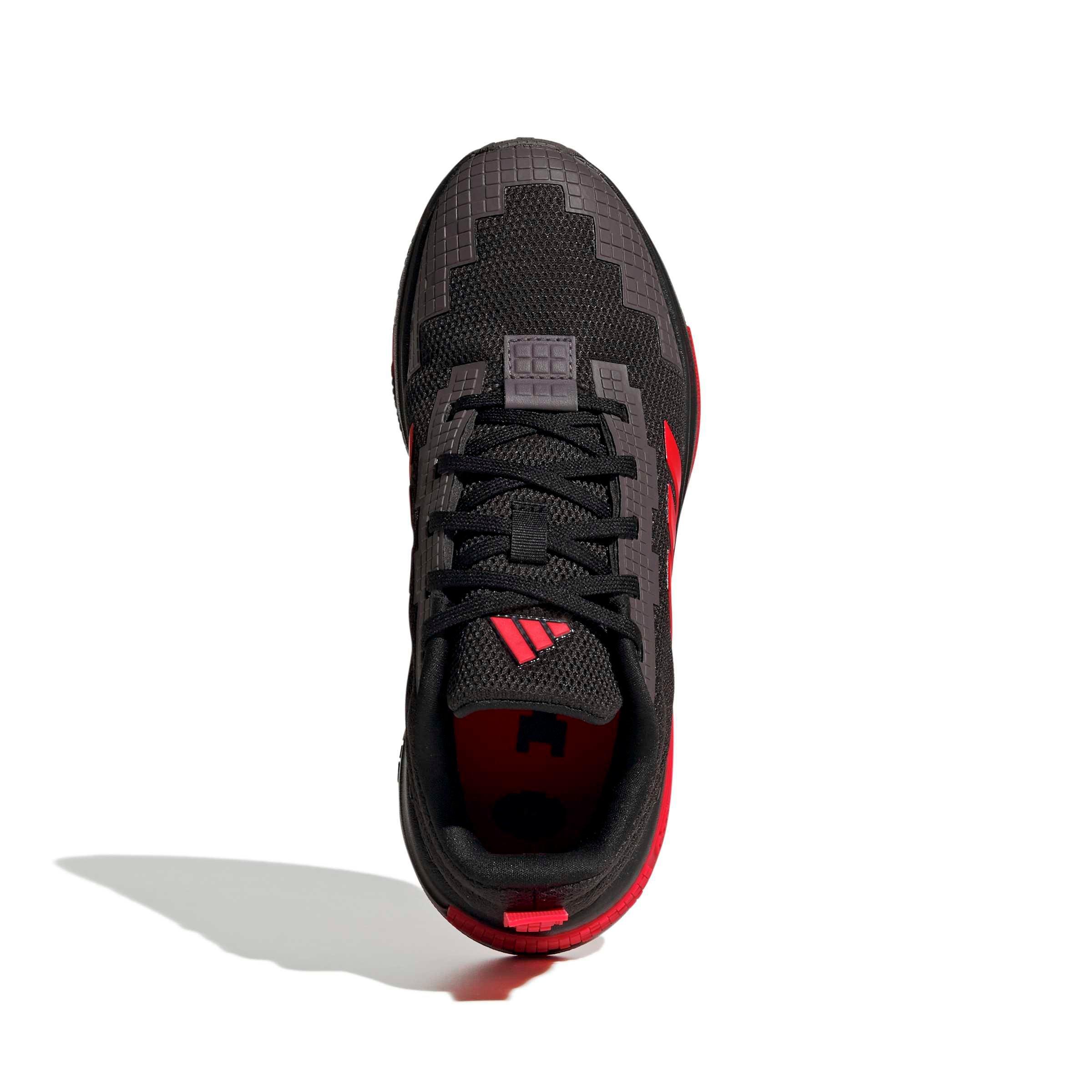 adidas Minecraft Pro "Core Black/Lucid Red/Grey Strata" Grade School Boys' Shoe - BLACK/RED/GREY