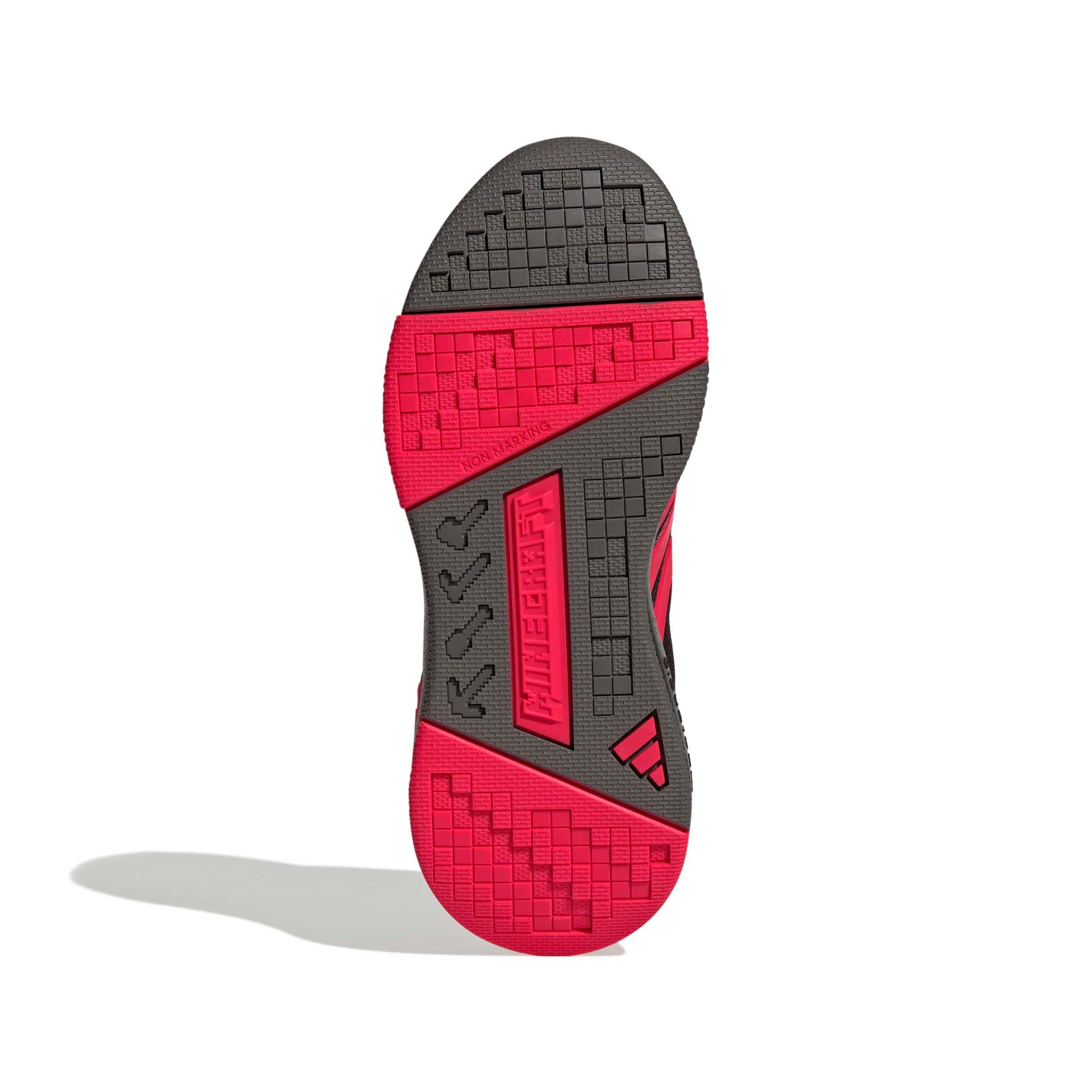 adidas Minecraft Pro "Core Black/Lucid Red/Grey Strata" Grade School Boys' Shoe - BLACK/RED/GREY