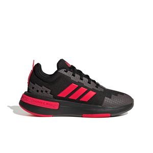 adidas Minecraft Pro "Core Black/Lucid Red/Grey Strata" Grade School Boys' Shoe - BLACK/RED/GREY