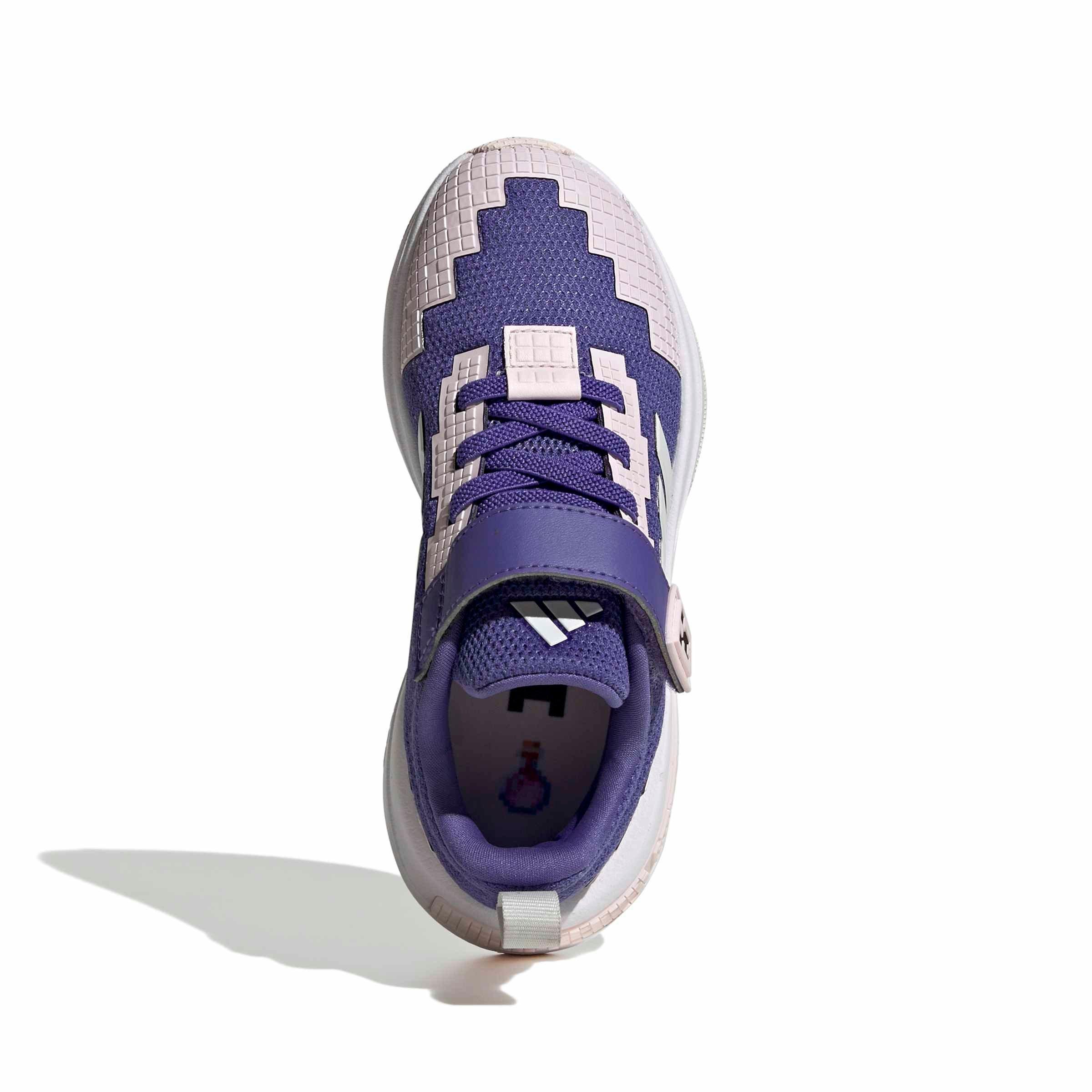 adidas Minecraft Pro "Purple/Crystal White/Distilled Pink" Preschool Girls' Shoe - PURPLE/WHITE/PINK