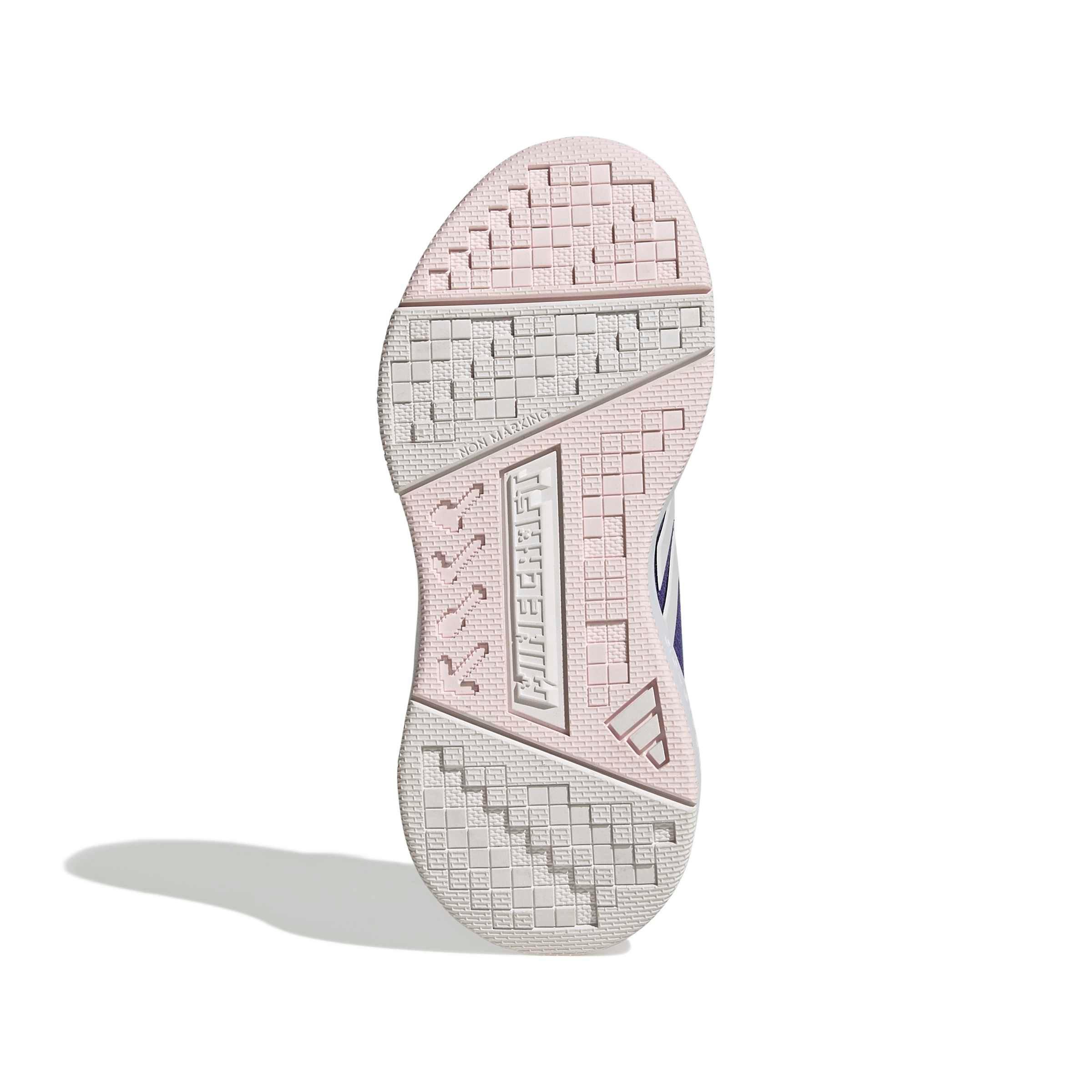 adidas Minecraft Pro "Purple/Crystal White/Distilled Pink" Preschool Girls' Shoe - PURPLE/WHITE/PINK