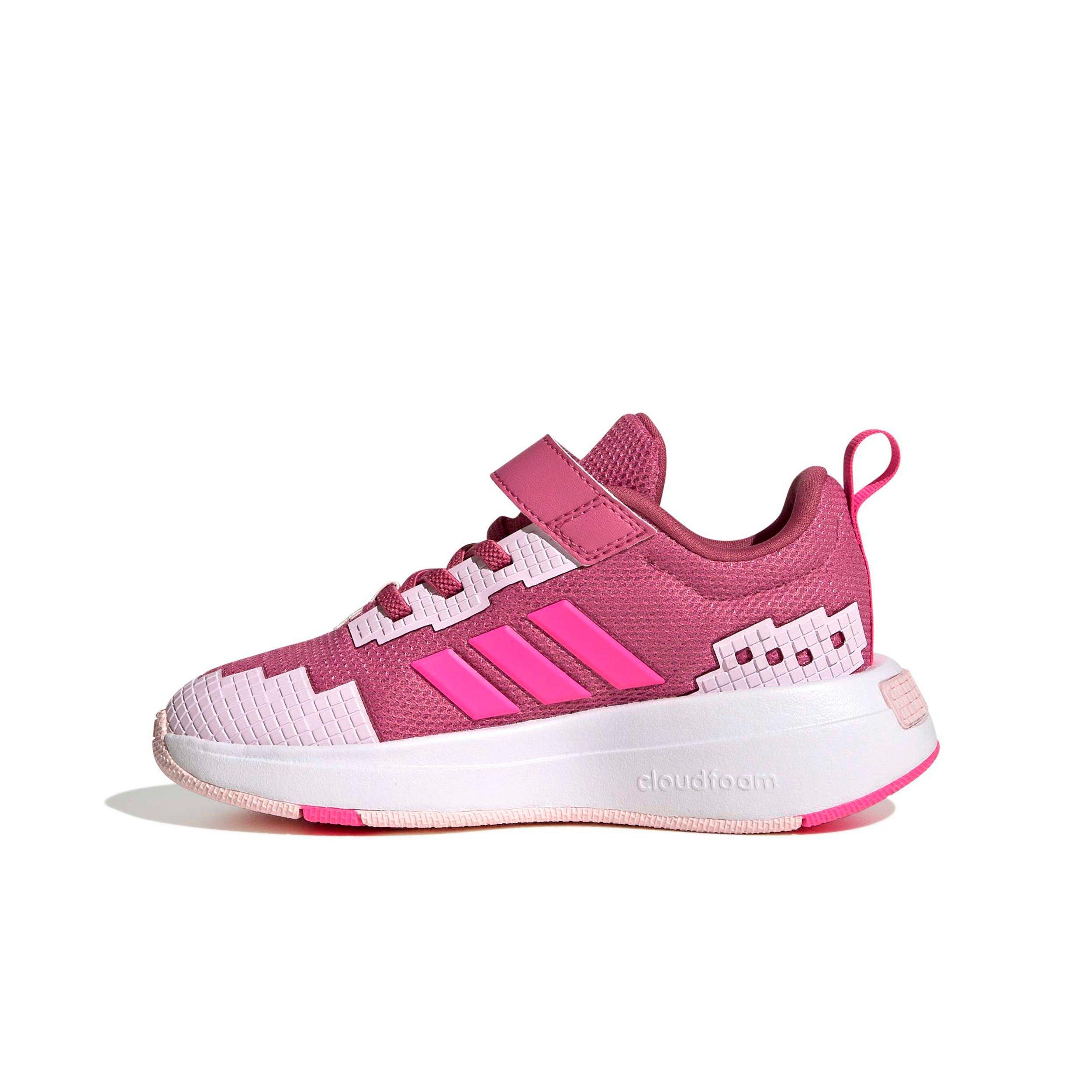 adidas Minecraft Pro "Dual Magenta/Lucid Pink/Clear Pink" Preschool Girls' Shoe - MAGENTA/PINK/PINK
