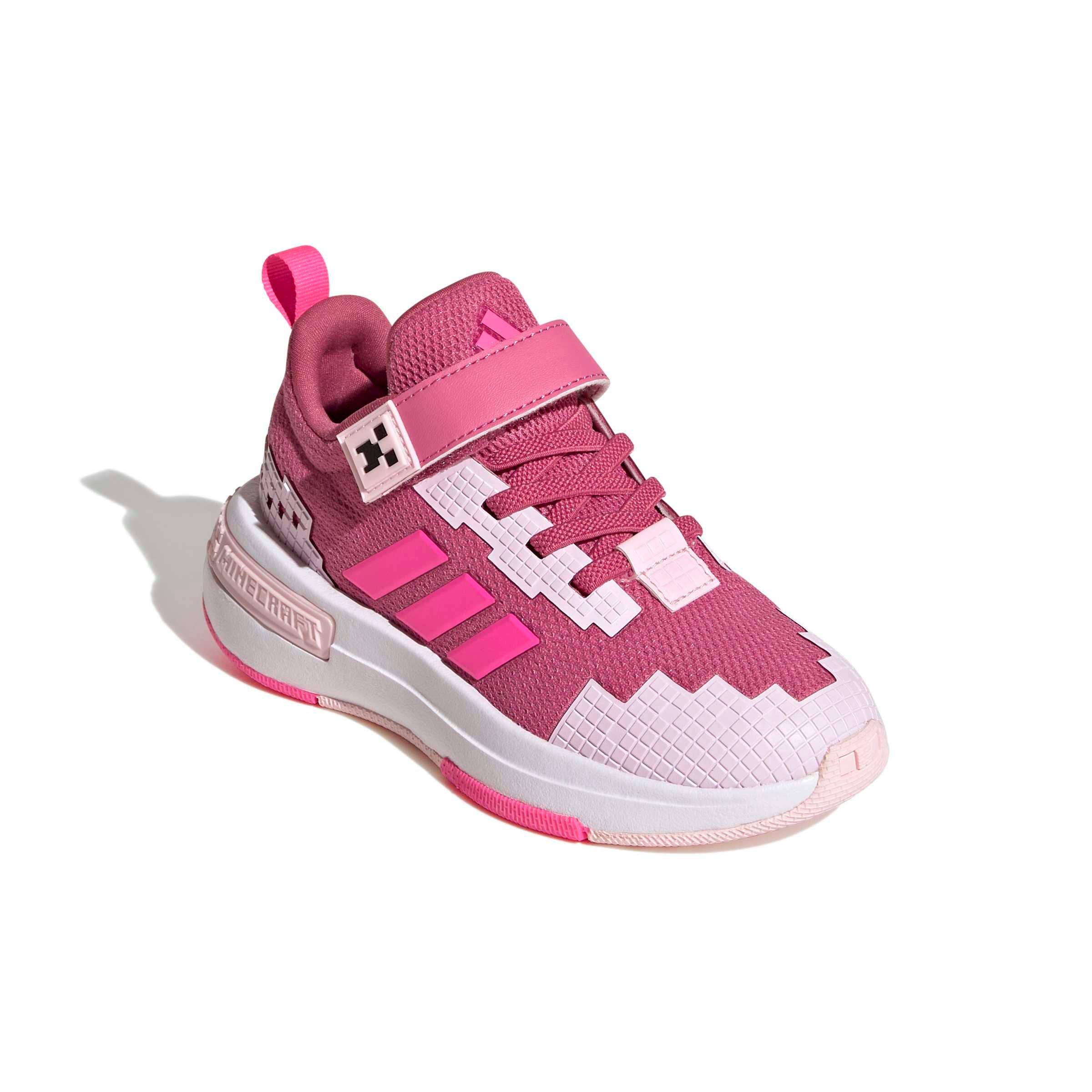 adidas Minecraft Pro "Dual Magenta/Lucid Pink/Clear Pink" Preschool Girls' Shoe - MAGENTA/PINK/PINK
