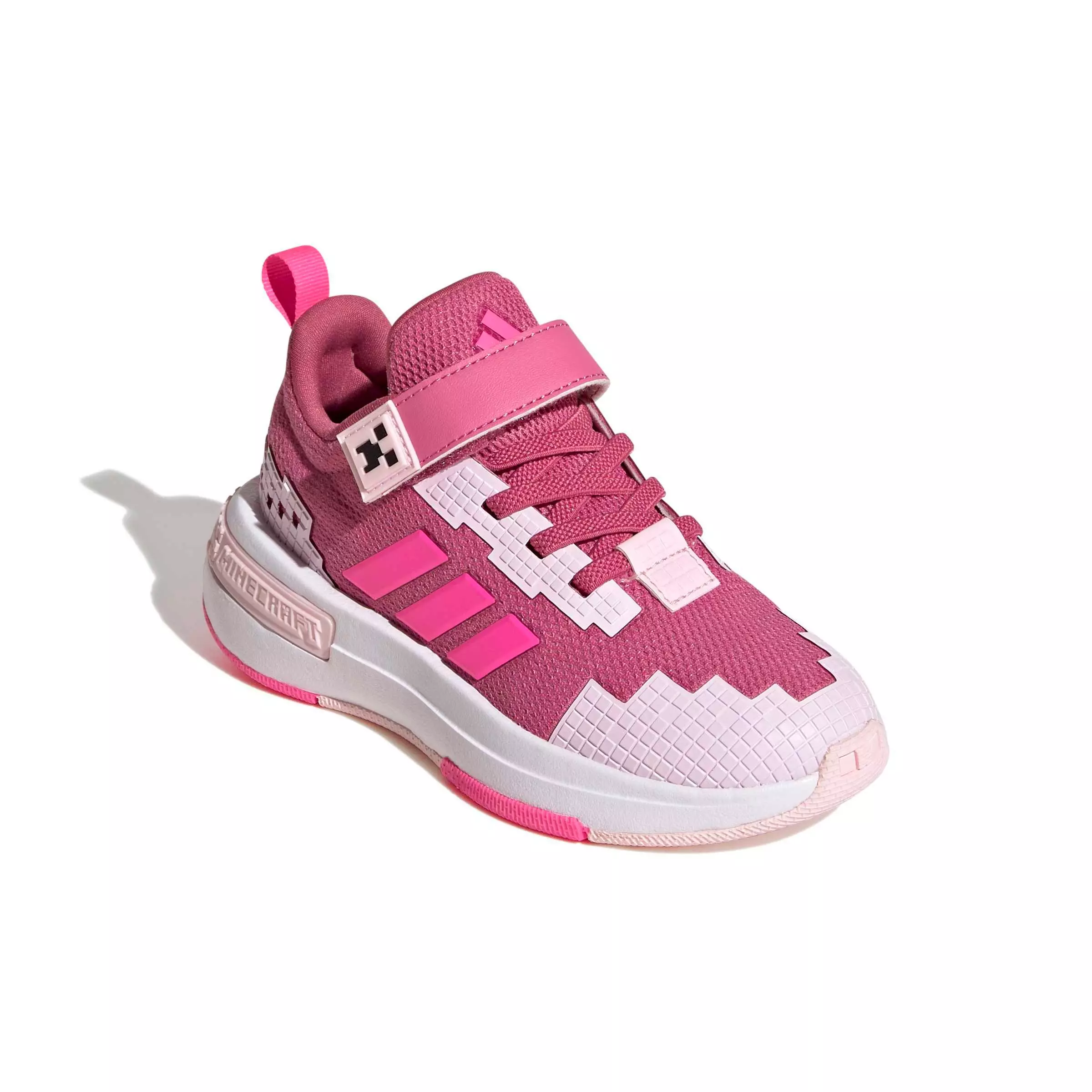 adidas Minecraft Pro "Dual Magenta/Lucid Pink/Clear Pink" Preschool Girls' Shoe - MAGENTA/PINK/PINK