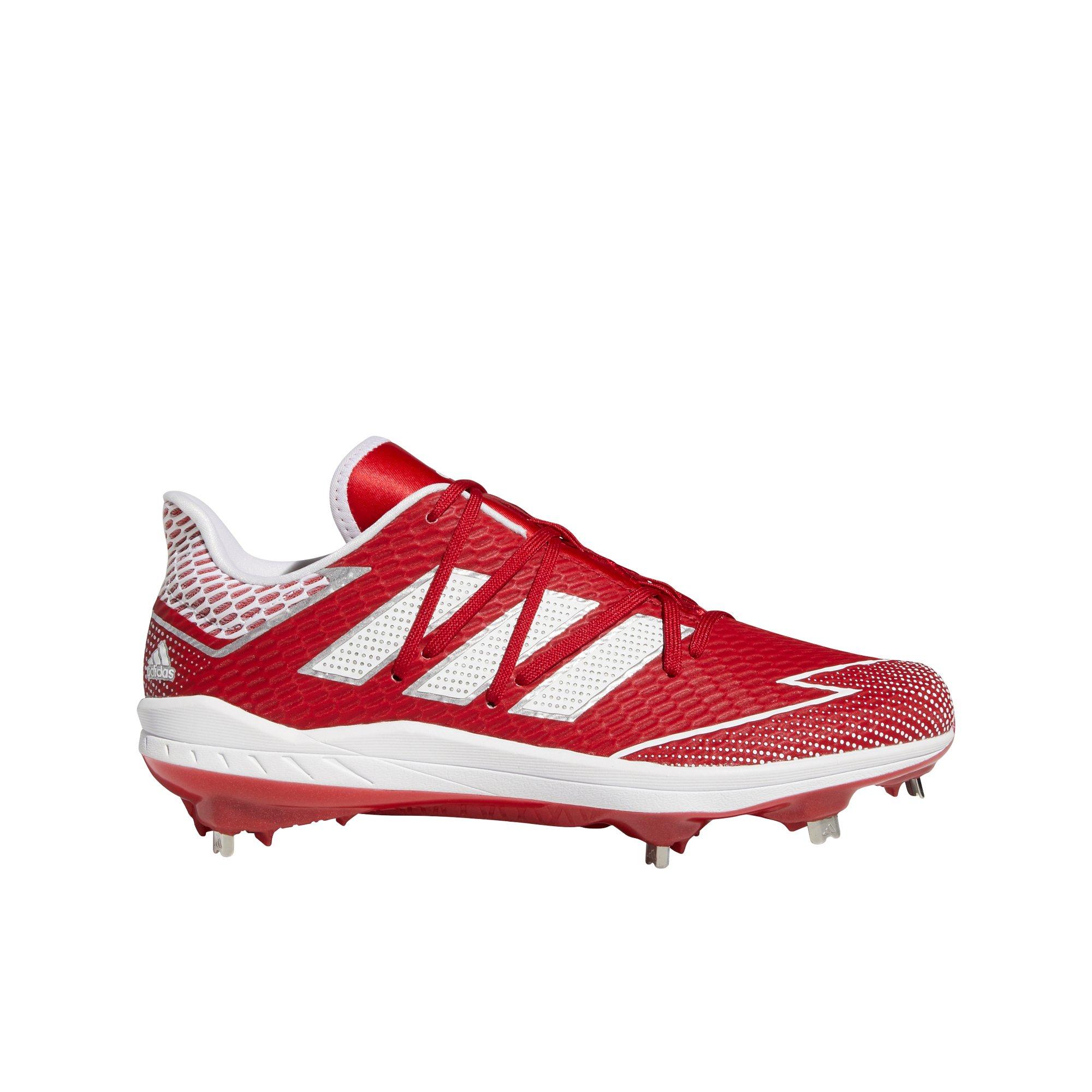 Red adidas best sale baseball cleats