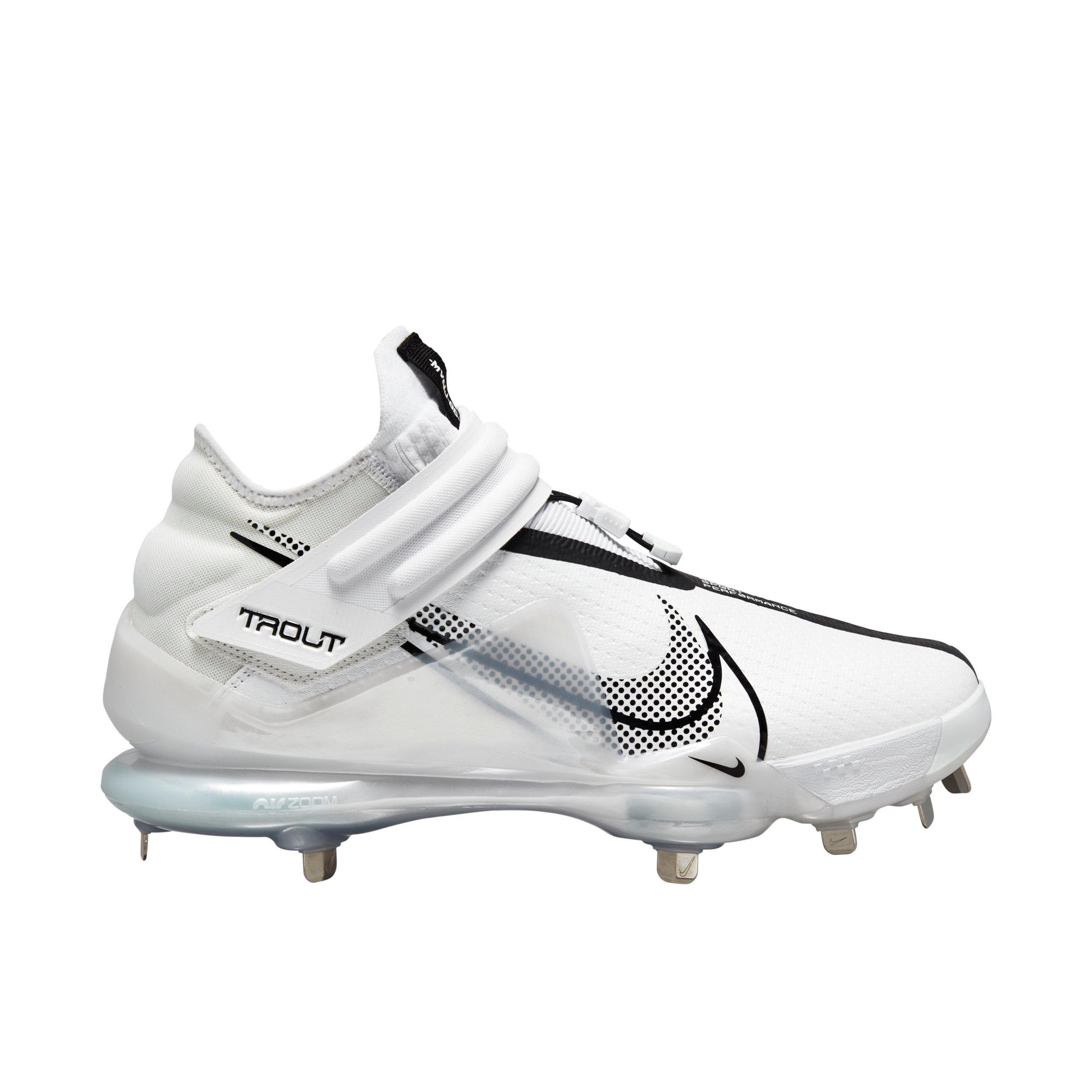 Nike Force Zoom Trout 7 "White/Black/Dynamic Turquoise/Pure Platinum" Men's Baseball Cleat - WHITE Thumbnail View 1
