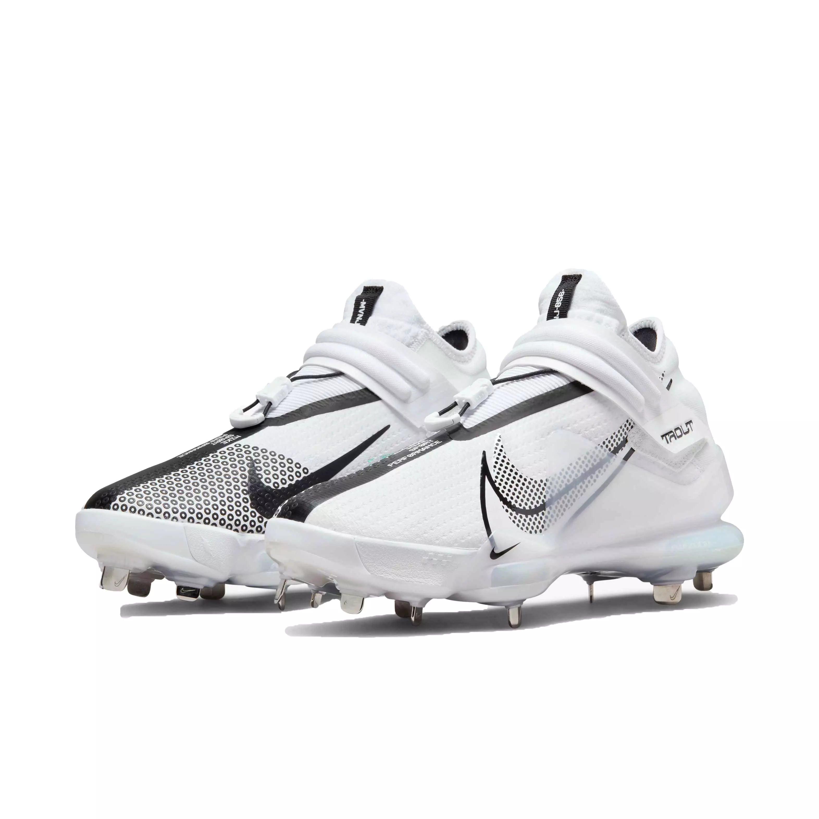 Nike Force Zoom Trout 7 "White/Black/Dynamic Turquoise/Pure Platinum" Men's Baseball Cleat - WHITE