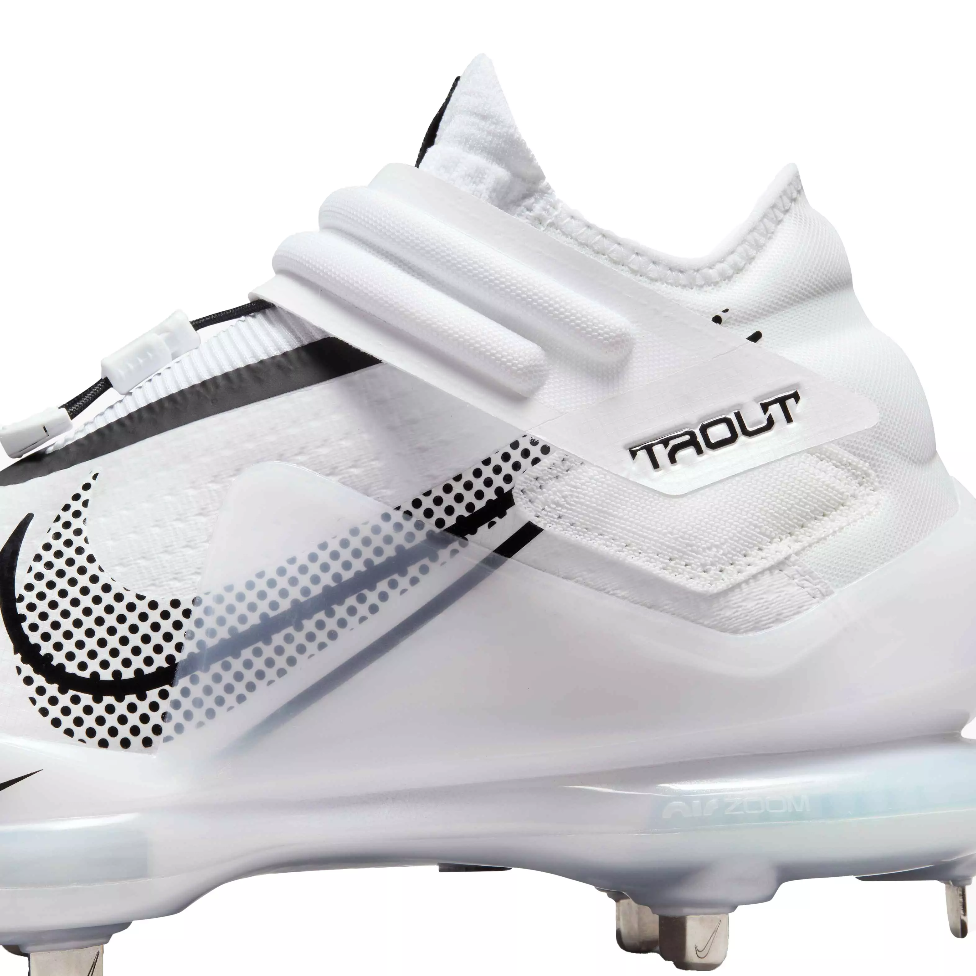 Nike Force Zoom Trout 7 "White/Black/Dynamic Turquoise/Pure Platinum" Men's Baseball Cleat - WHITE