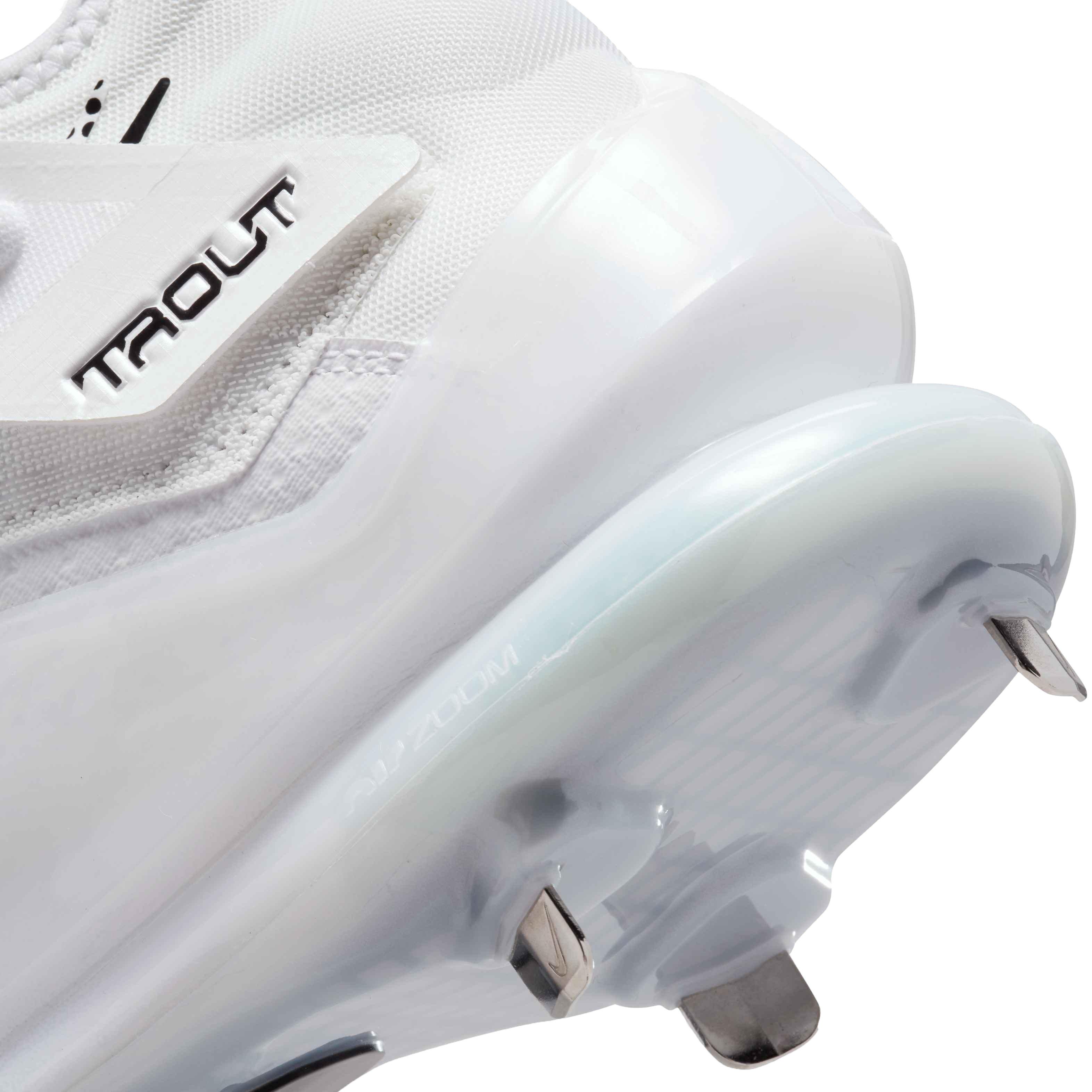 Nike Force Zoom Trout 7 "White/Black/Dynamic Turquoise/Pure Platinum" Men's Baseball Cleat - WHITE Thumbnail View 10