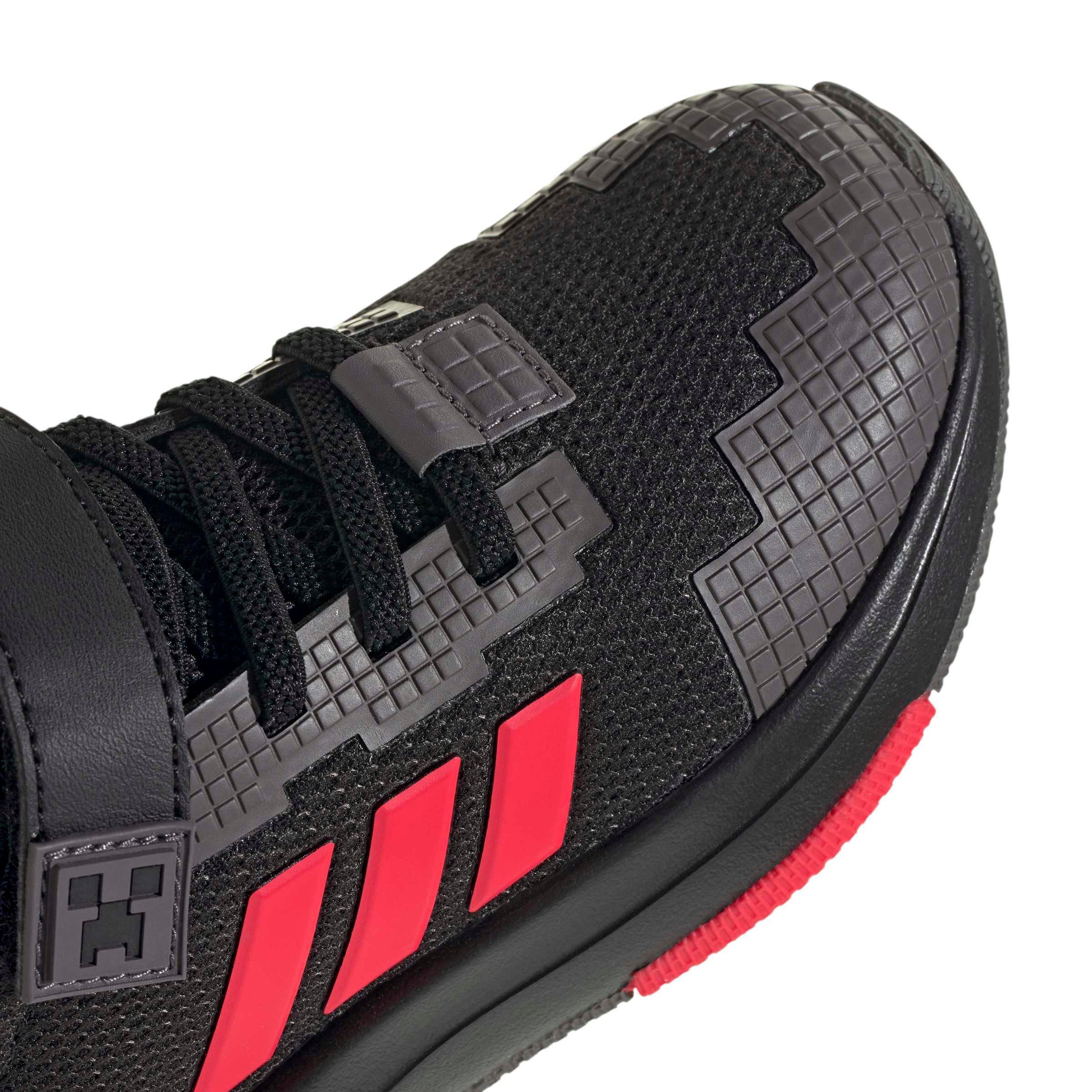 adidas Minecraft Pro "Core Black/Lucid Red/Grey Strata" Preschool Boys' Shoe - BLACK/RED/GREY