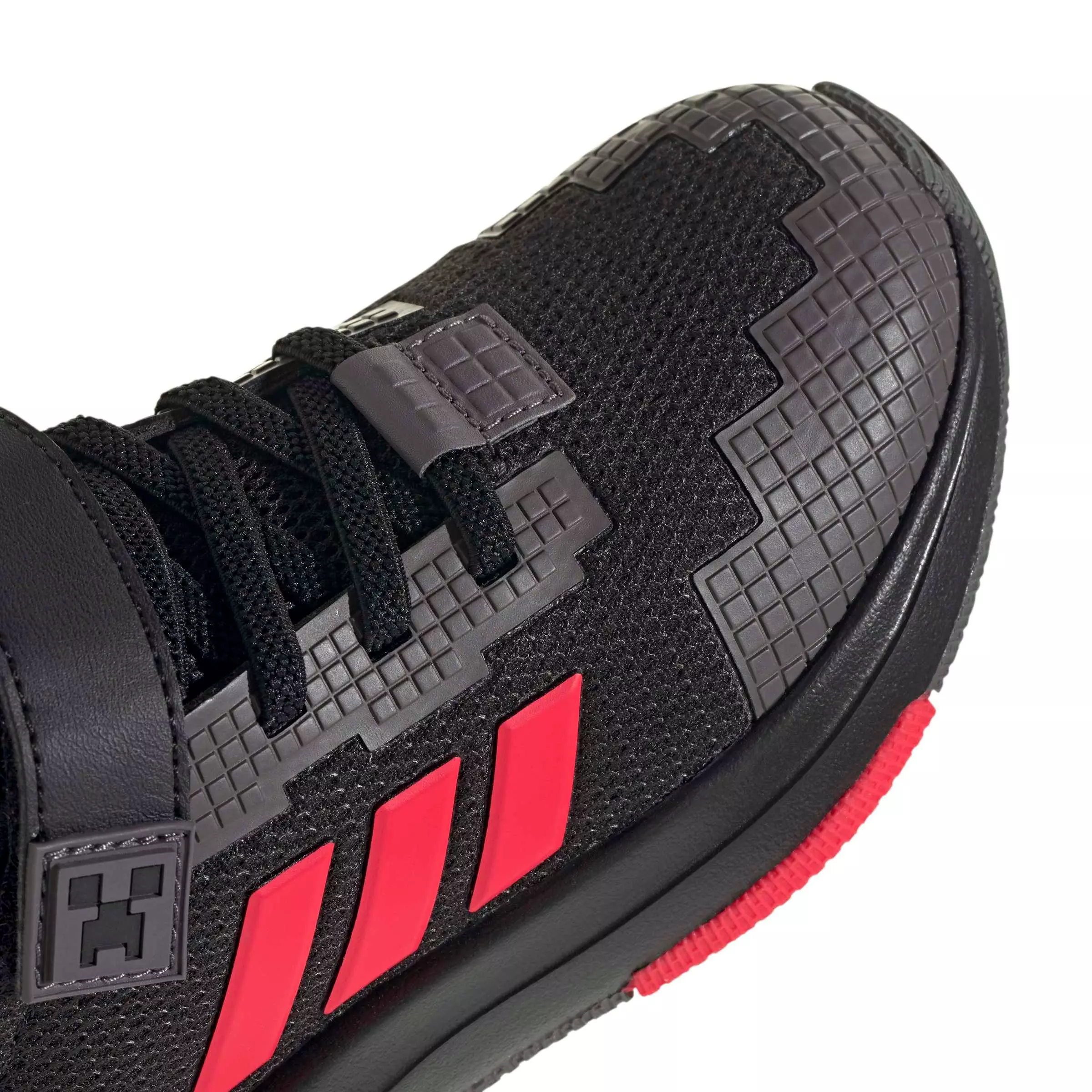 adidas Minecraft Pro "Core Black/Lucid Red/Grey Strata" Preschool Boys' Shoe - BLACK/RED/GREY