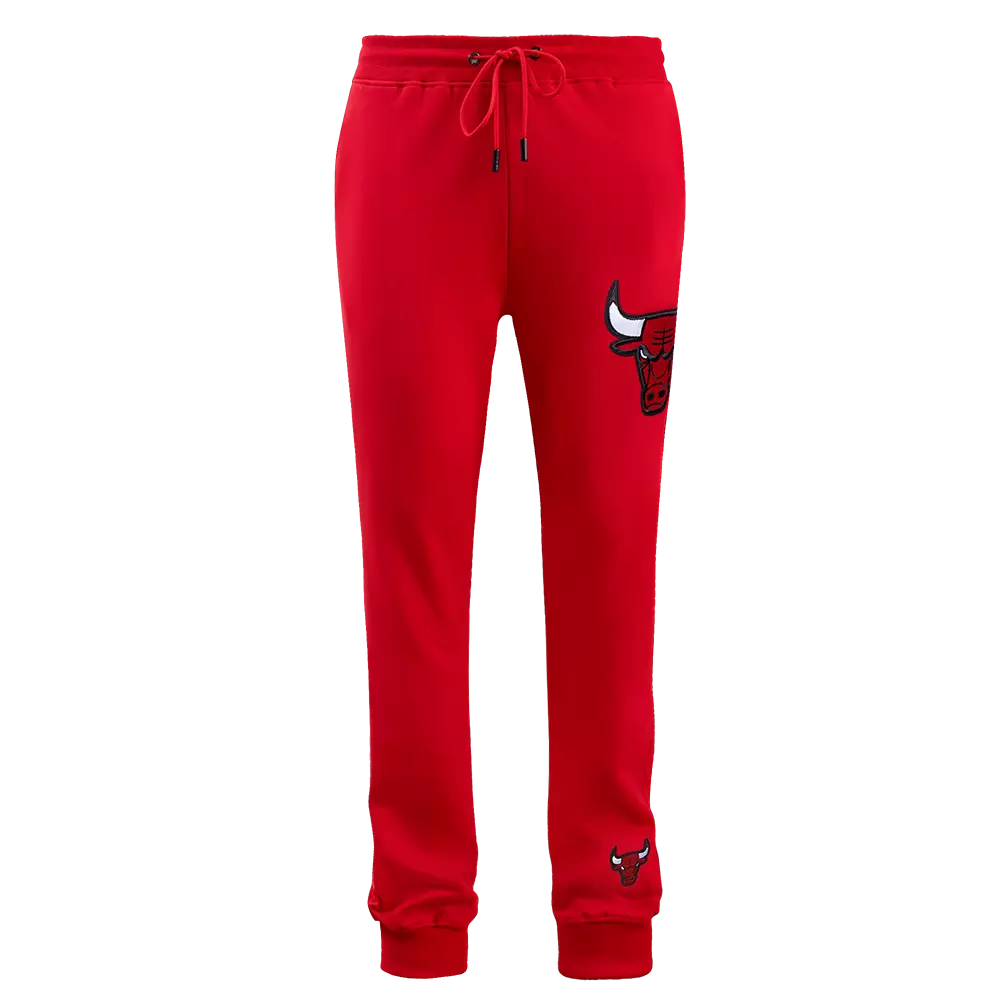 Pro Standard Men's NBA Chicago Bulls Classic Chenille Joggers -Red - RED