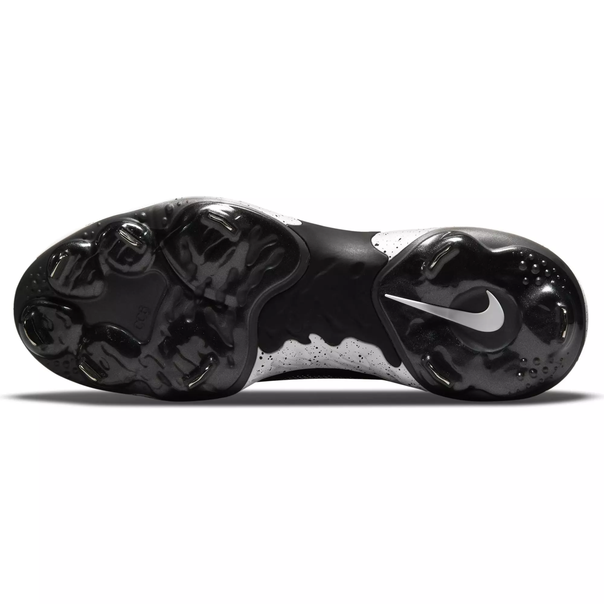 Nike Alpha Huarache Elite 3 Mid "Black/White/Metallic Dark Grey" Men's Baseball Cleat - BLACK