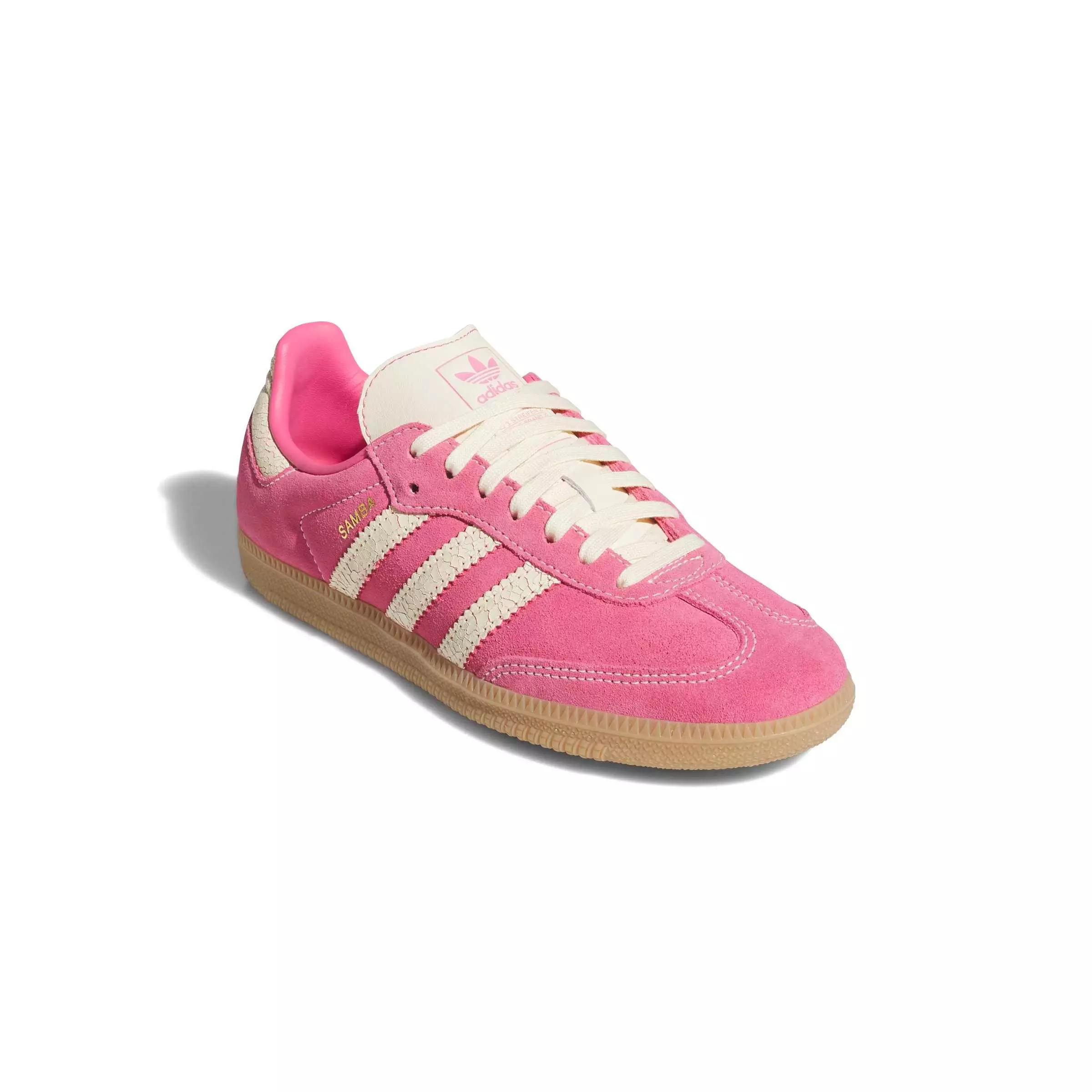 adidas Originals Samba OG "Pink Fusion/Warm Vanilla/Gum 4" Grade School Girls' Shoe - PINK/VANILLA/GUM