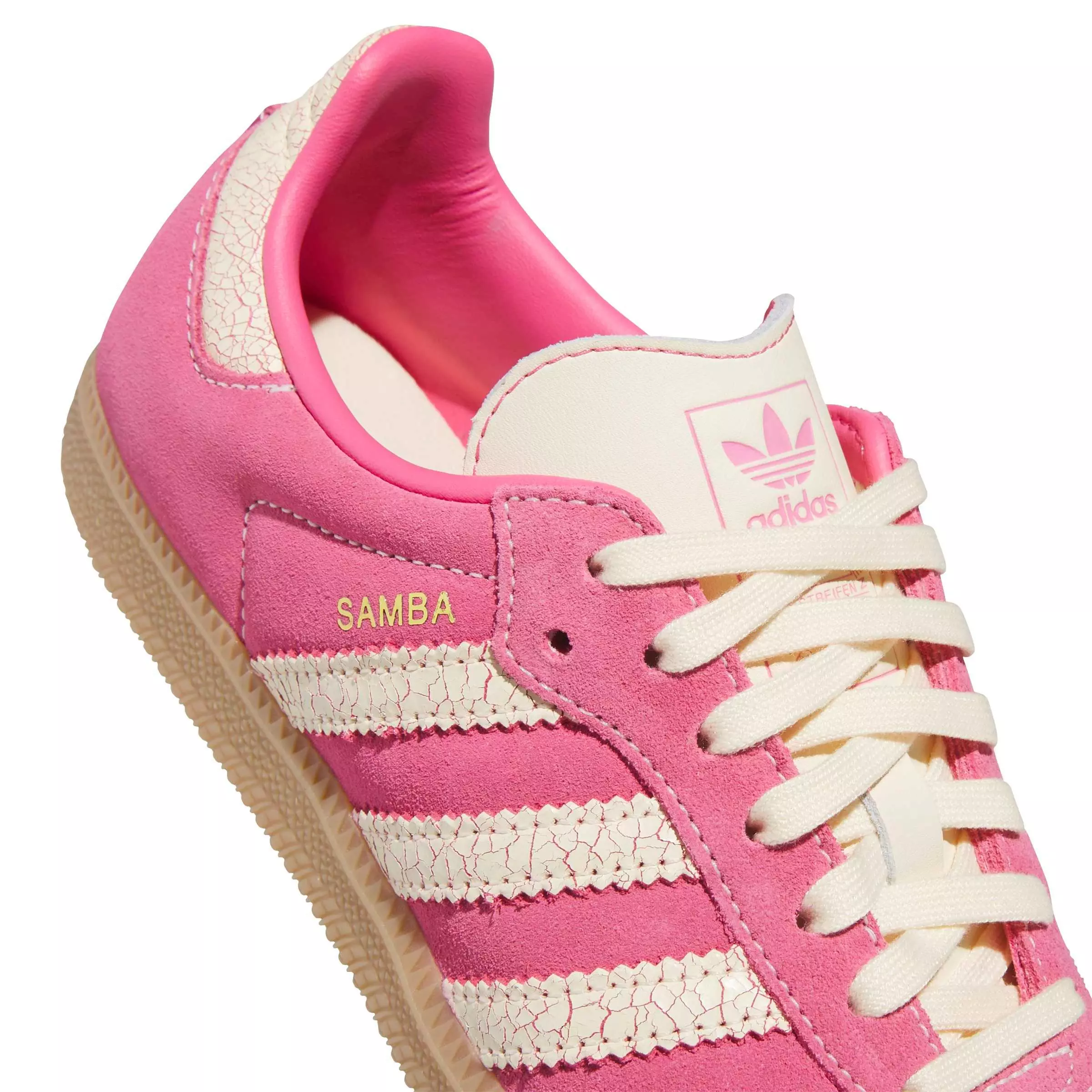 adidas Originals Samba OG "Pink Fusion/Warm Vanilla/Gum 4" Grade School Girls' Shoe - PINK/VANILLA/GUM