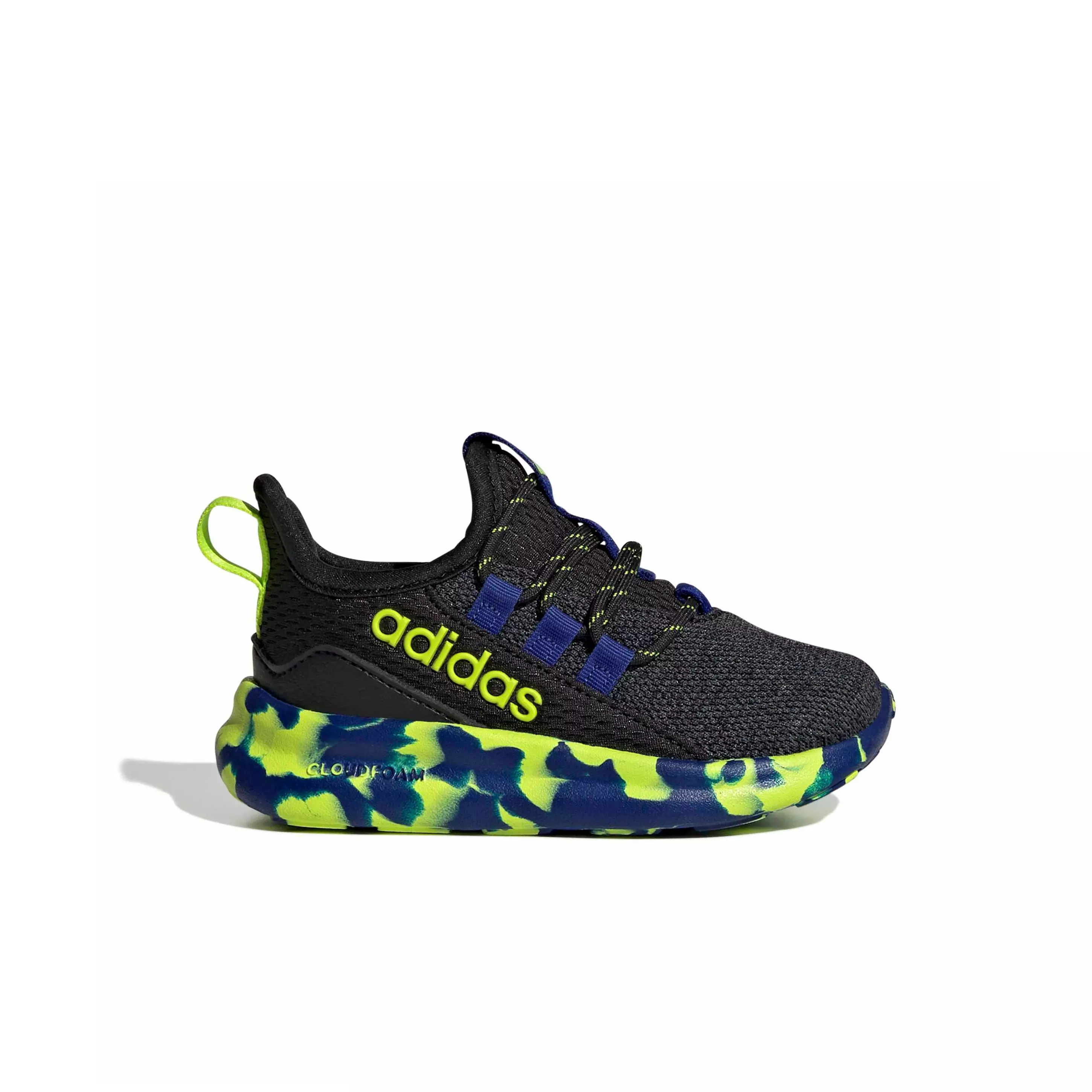 adidas Lite Racer Adapt 8.0 "Core Black/Solar Slime/Mystery Ink" Infant Boys' Shoe - BLACK/SLIME/INK