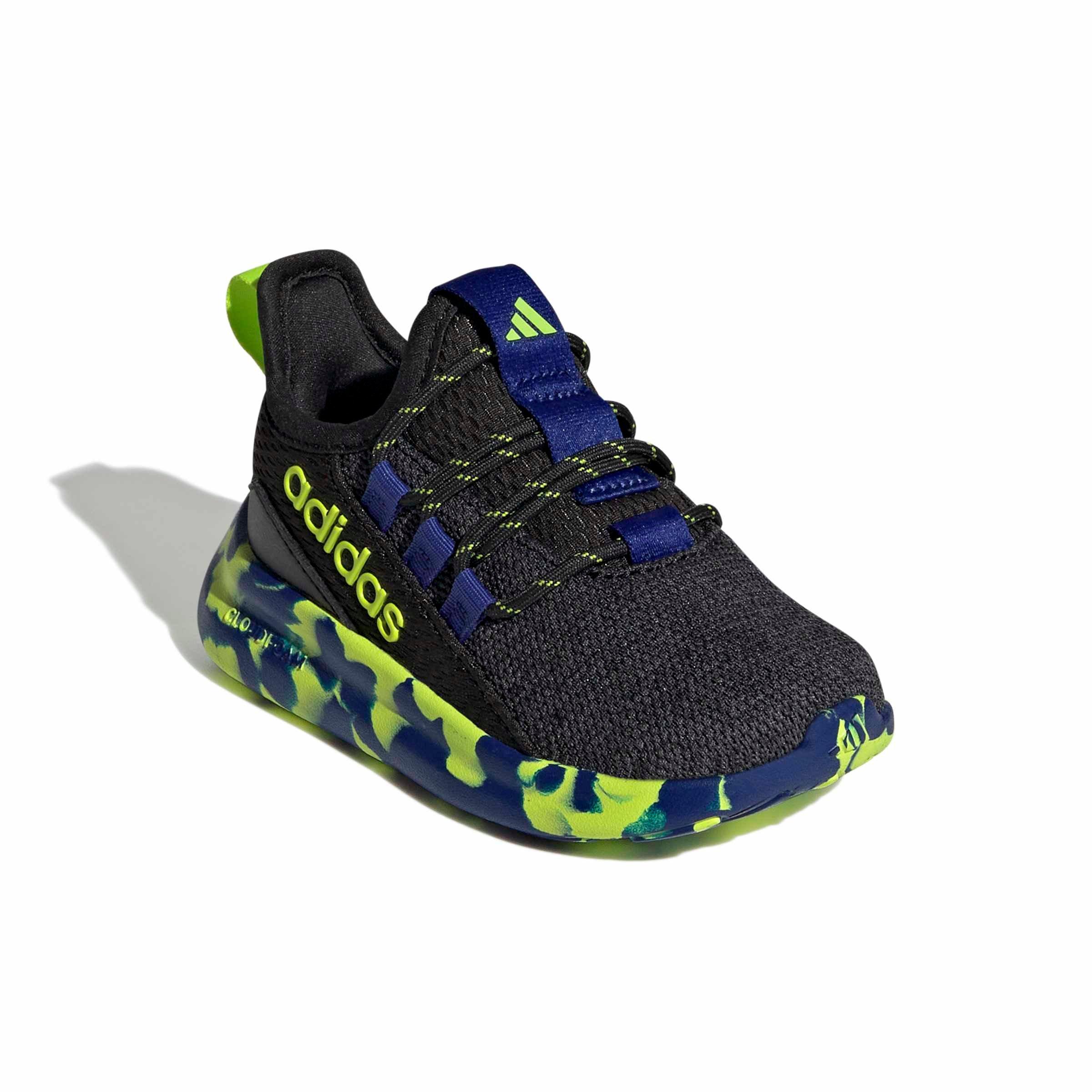 adidas Lite Racer Adapt 8.0 "Core Black/Solar Slime/Mystery Ink" Infant Boys' Shoe - BLACK/SLIME/INK