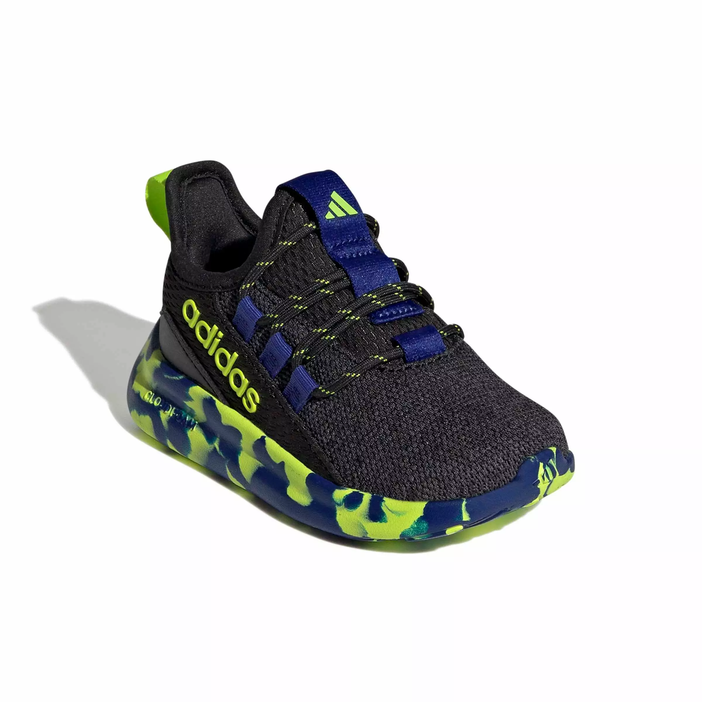 adidas Lite Racer Adapt 8.0 "Core Black/Solar Slime/Mystery Ink" Infant Boys' Shoe - BLACK/SLIME/INK