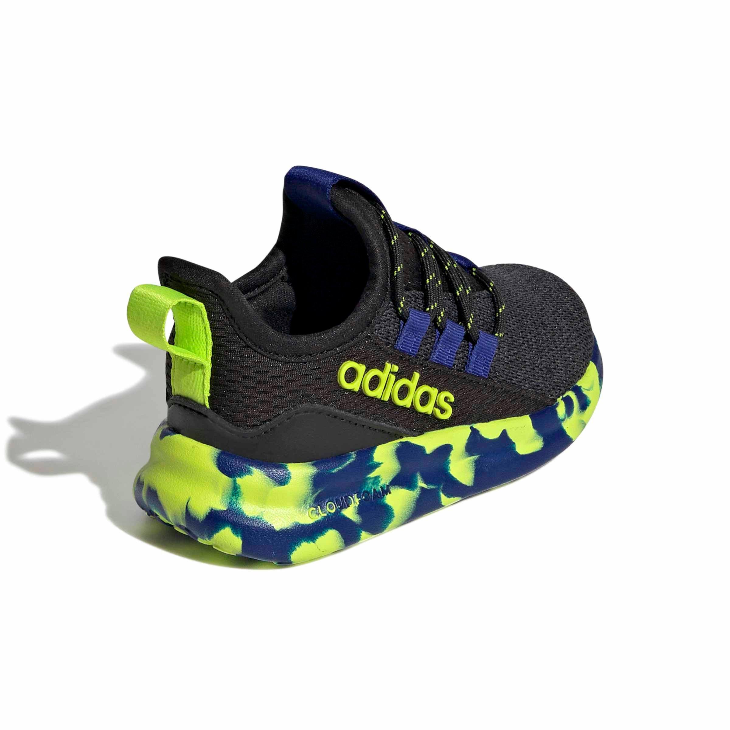 adidas Lite Racer Adapt 8.0 "Core Black/Solar Slime/Mystery Ink" Infant Boys' Shoe - BLACK/SLIME/INK