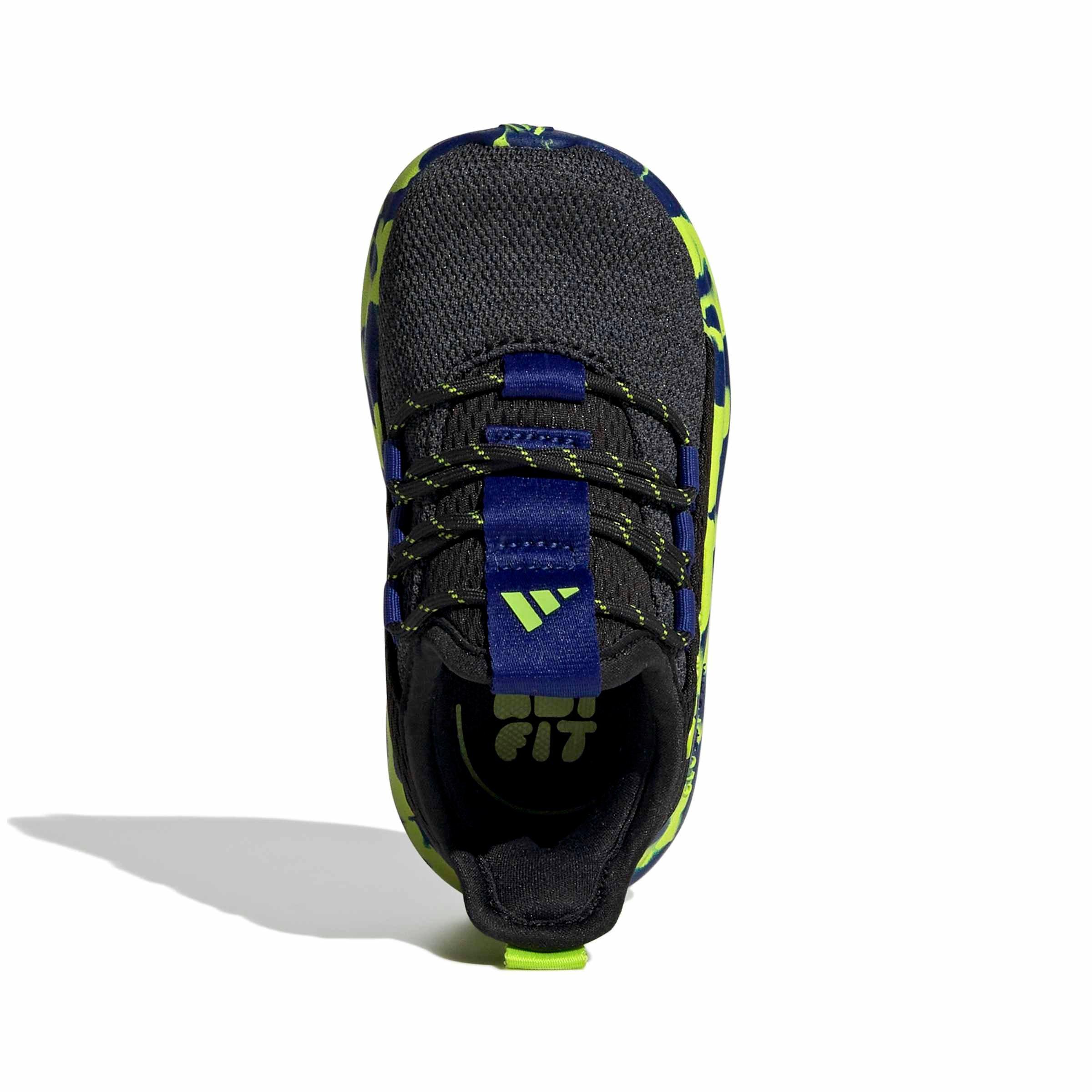 adidas Lite Racer Adapt 8.0 "Core Black/Solar Slime/Mystery Ink" Infant Boys' Shoe - BLACK/SLIME/INK