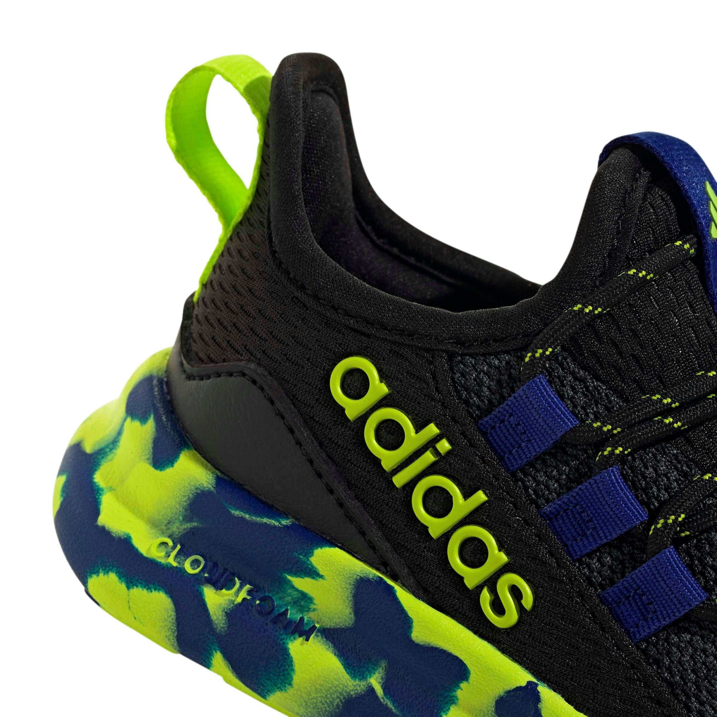 adidas Lite Racer Adapt 8.0 "Core Black/Solar Slime/Mystery Ink" Infant Boys' Shoe - BLACK/SLIME/INK