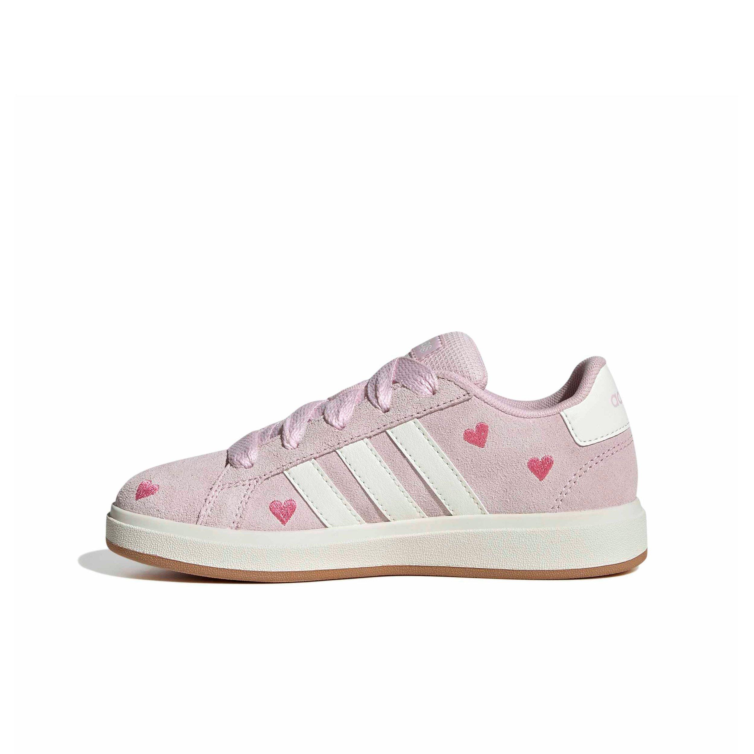 adidas Grand Court 00s "Clear Pink/Off White/Gum 10" Preschool Girls' Shoe - PINK/OFF WHITE/GUM