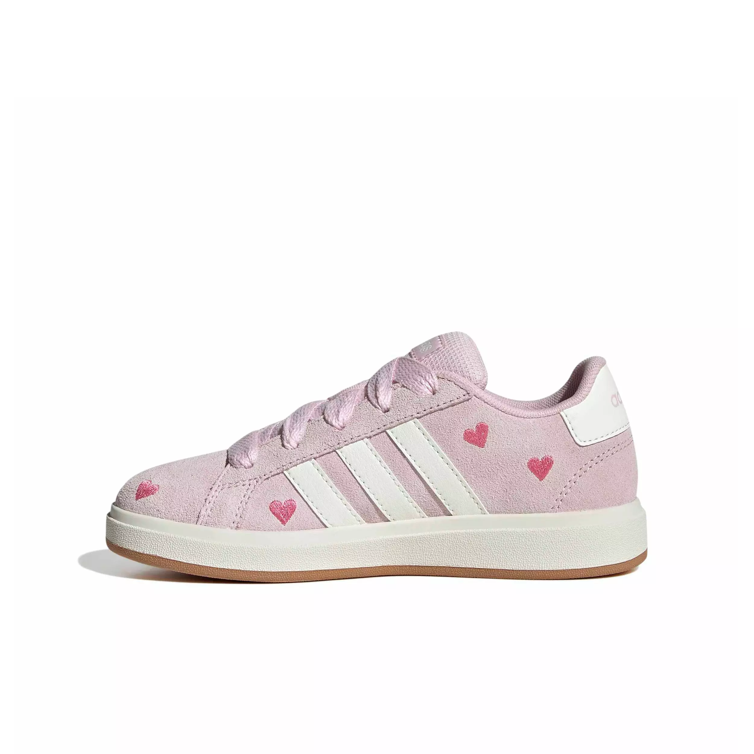 adidas Grand Court 00s "Clear Pink/Off White/Gum 10" Preschool Girls' Shoe - PINK/OFF WHITE/GUM
