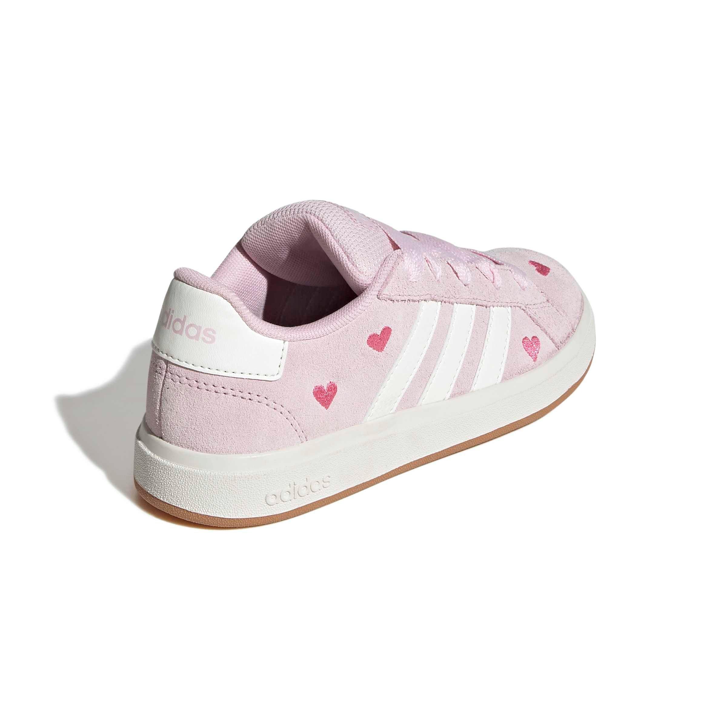 adidas Grand Court 00s "Clear Pink/Off White/Gum 10" Preschool Girls' Shoe - PINK/OFF WHITE/GUM