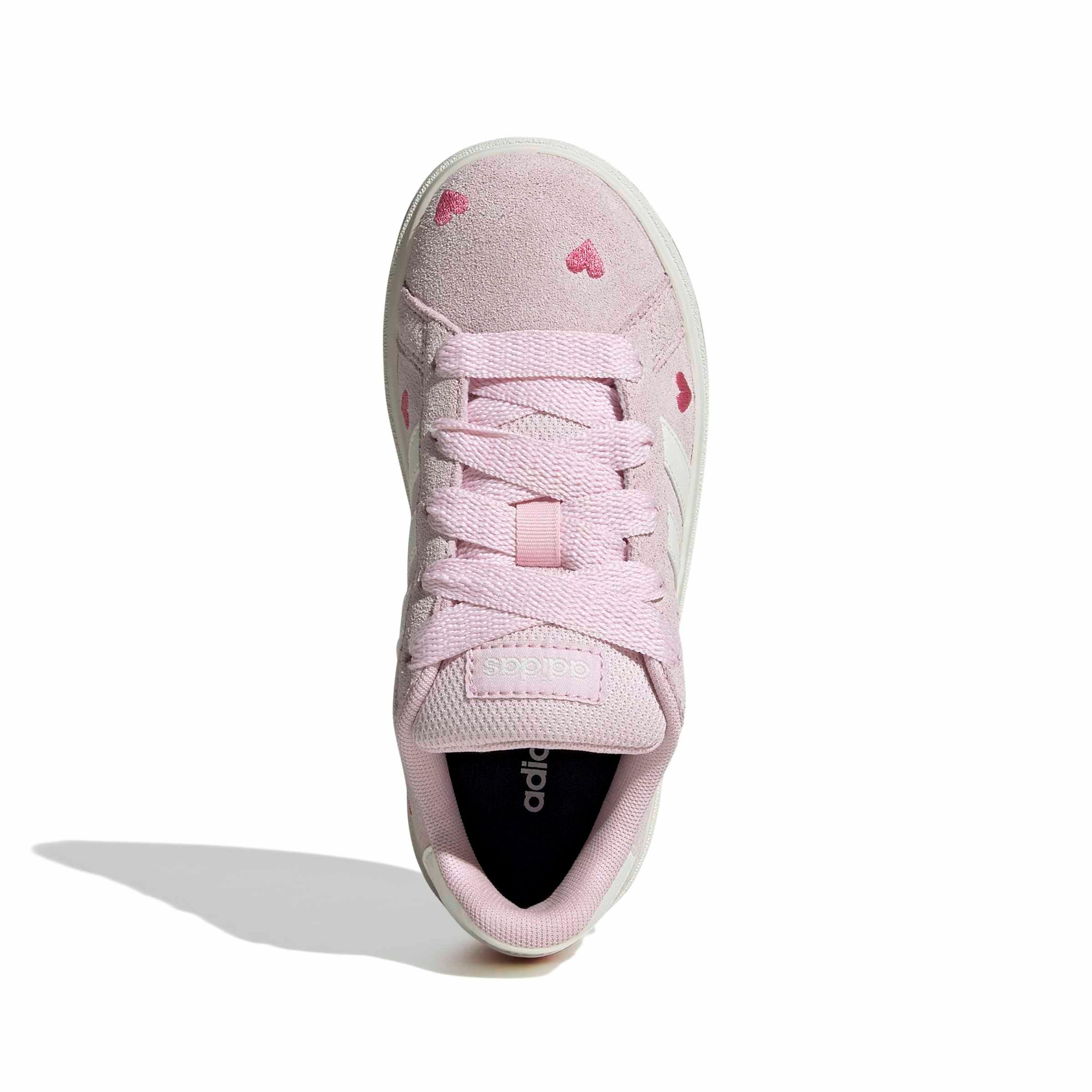 adidas Grand Court 00s "Clear Pink/Off White/Gum 10" Preschool Girls' Shoe - PINK/OFF WHITE/GUM