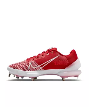 Nike Trout 2 Pro BG Youth Cleats, White/Red, 3.5 Y 