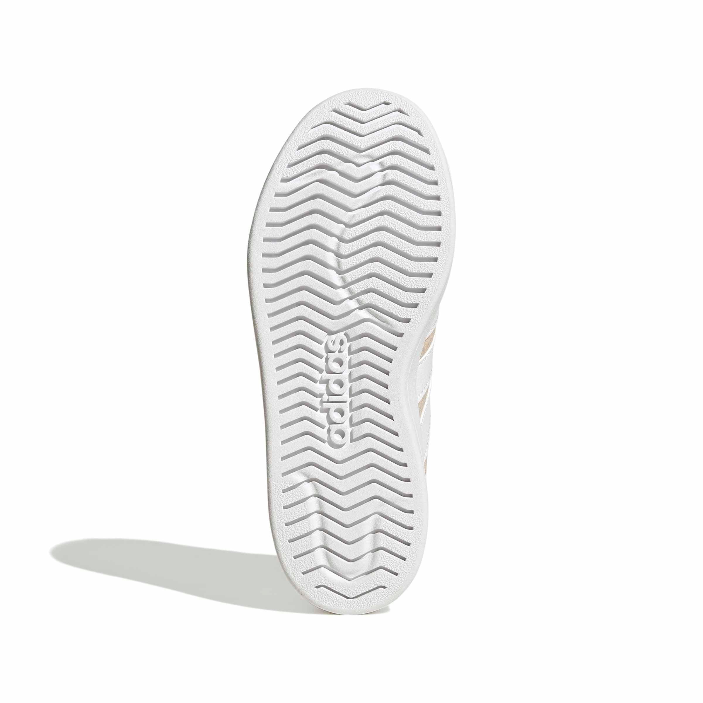 adidas Streettalk "Wonder Beige/Ftwr White/Gold Metallic" Grade School Girls' Shoe - BEIGE/WHITE/GOLD