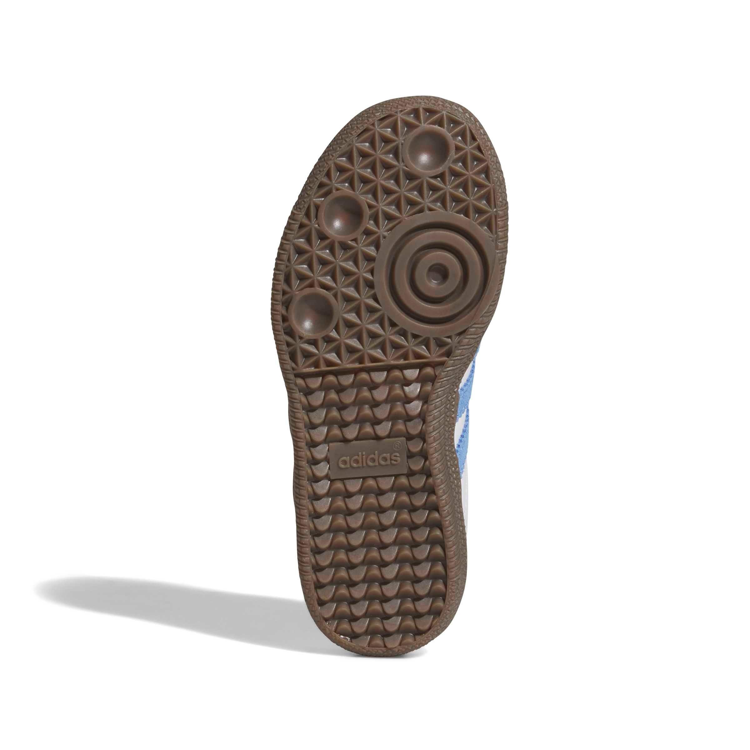 adidas Originals Samba OG "Ftwr White/Blue Fusion/Gum 5" Preschool Girls' Shoe - WHITE/BLUE/GUM