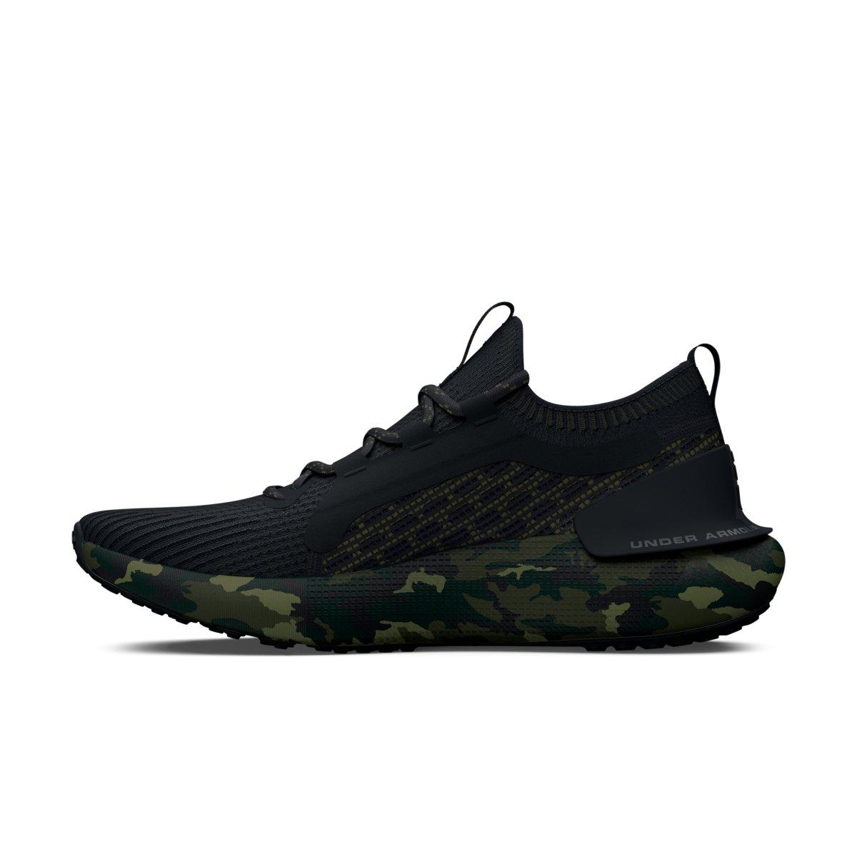 Under Armour HOVR Phantom 3 SE Print "Black/Marine OD Green/Formula Orange" Unisex Running Shoe - BLACK/GREEN Thumbnail View 2