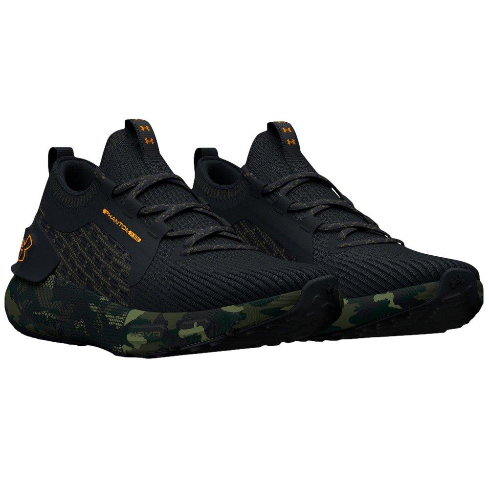 Under Armour HOVR Phantom 3 SE Print "Black/Marine OD Green/Formula Orange" Unisex Running Shoe - BLACK/GREEN Thumbnail View 3