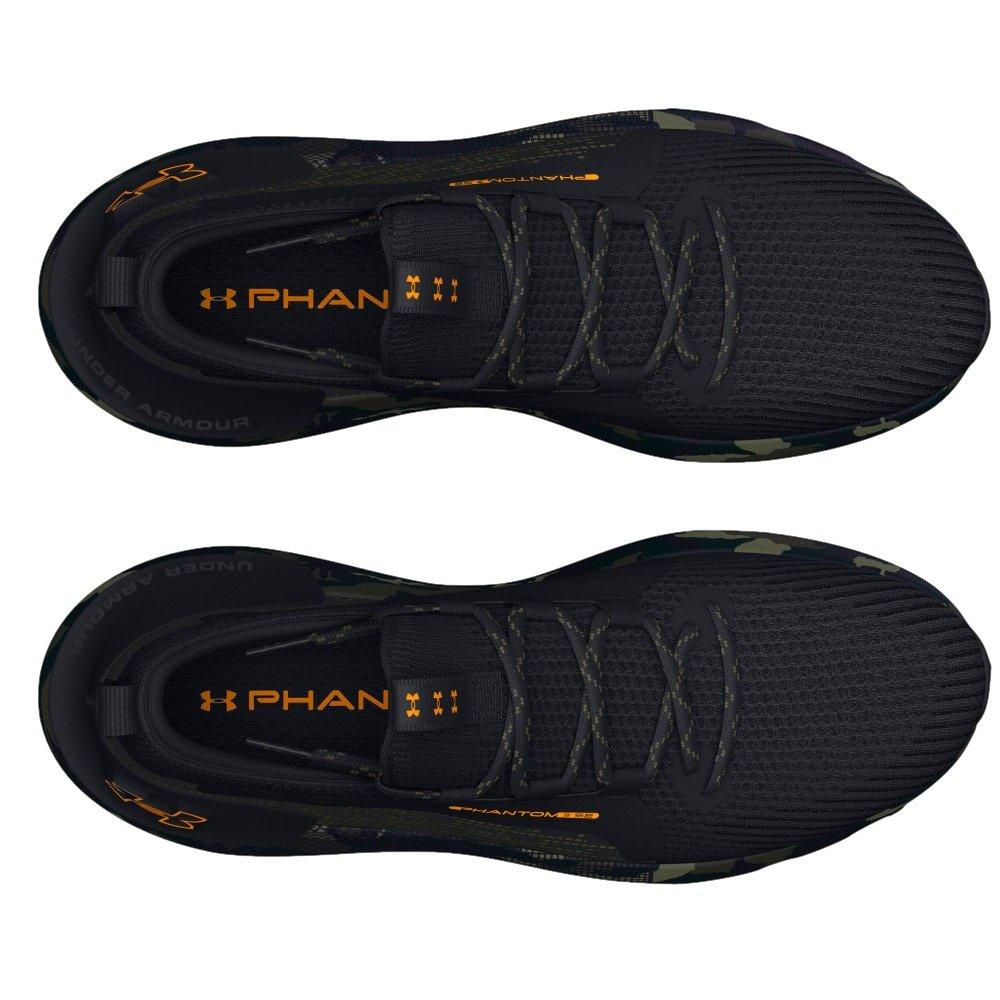 Under Armour HOVR Phantom 3 SE Print "Black/Marine OD Green/Formula Orange" Unisex Running Shoe - BLACK/GREEN Thumbnail View 4