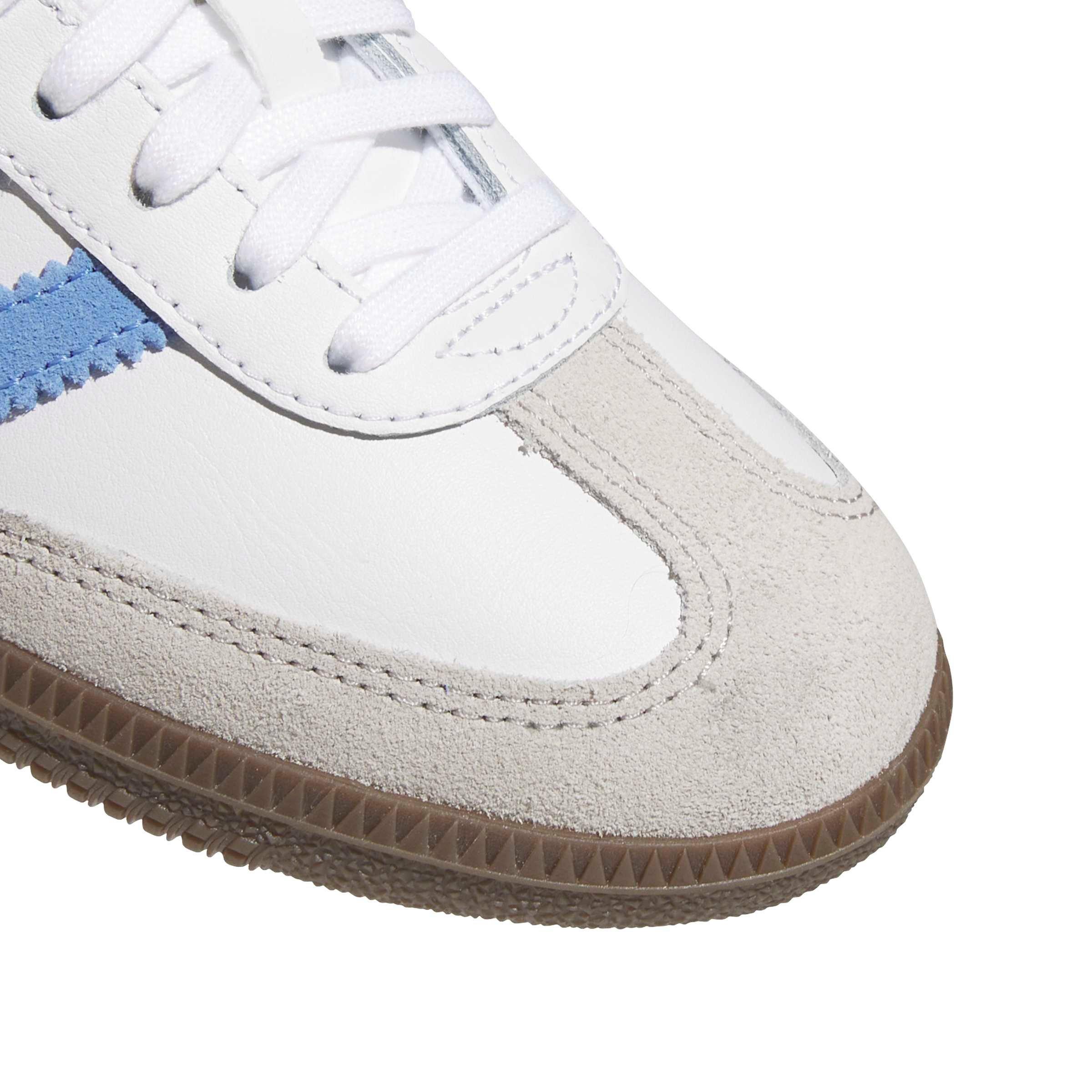 adidas Originals Samba OG "Ftwr White/Blue Fusion/Gum 5" Grade School Boys' Shoe - WHITE/BLUE/GUM