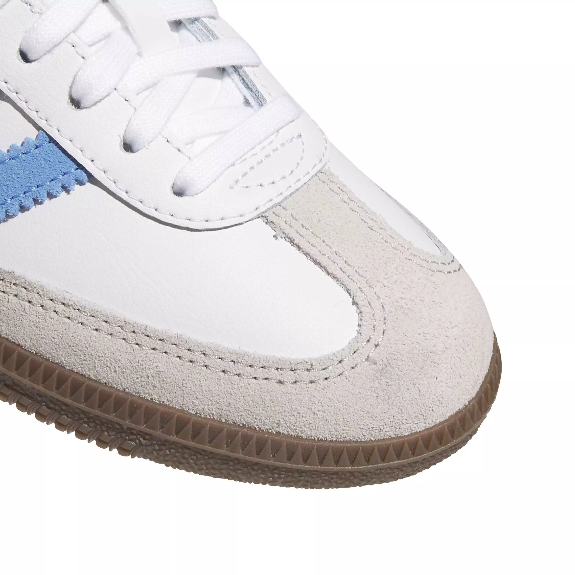 adidas Originals Samba OG "Ftwr White/Blue Fusion/Gum 5" Grade School Boys' Shoe - WHITE/BLUE/GUM