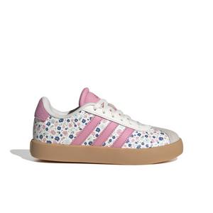 adidas VL Court 3.0 "Off White/St Tropic Bloom/Ice Blue" Preschool Girls' Shoe - OFF WHITE/BLOOM/BLUE
