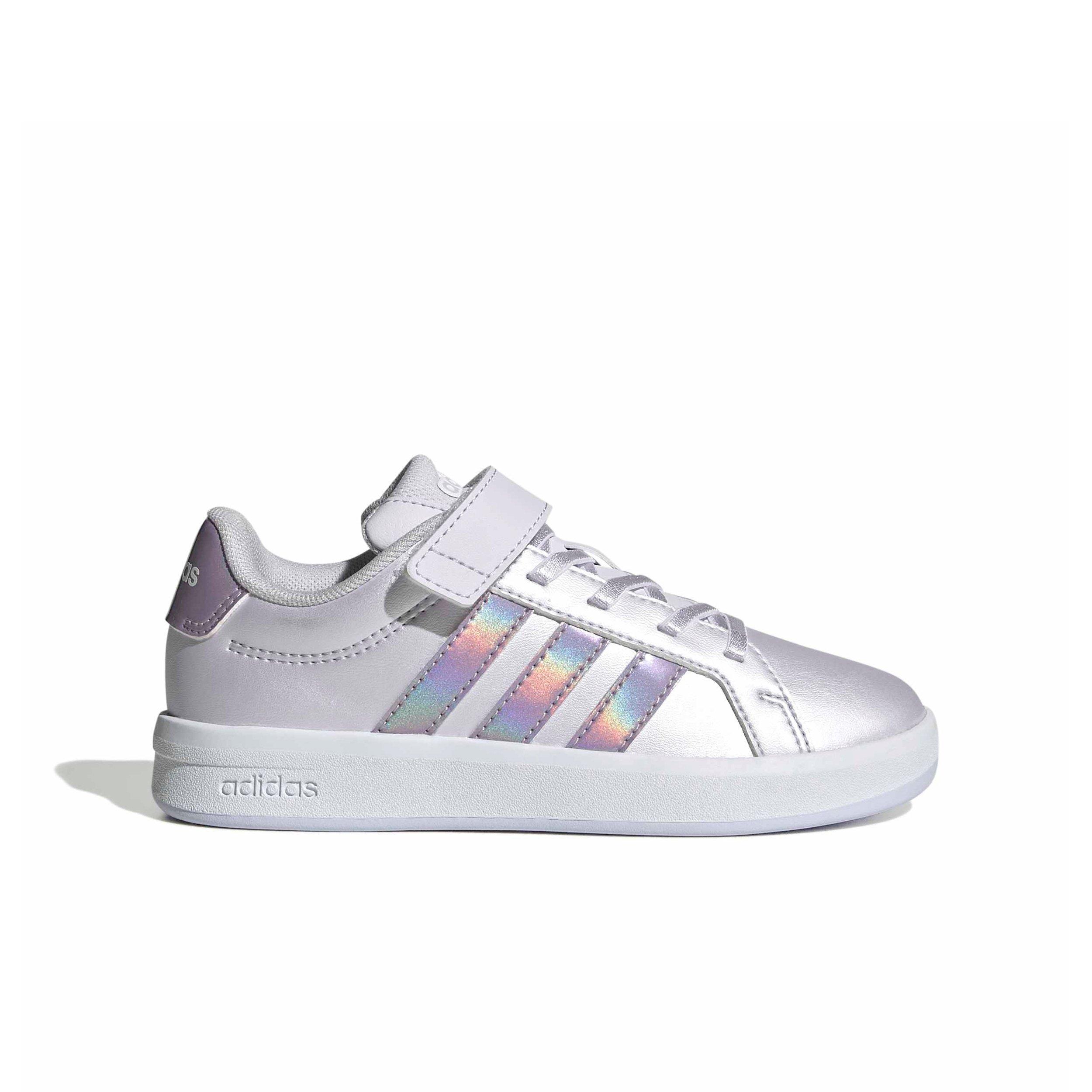 adidas Grand Court 3.0 "Frozen Purple/Ice Lavender/Core White" Preschool Girls' Shoe - PURPLE/LAVENDER/WHITE