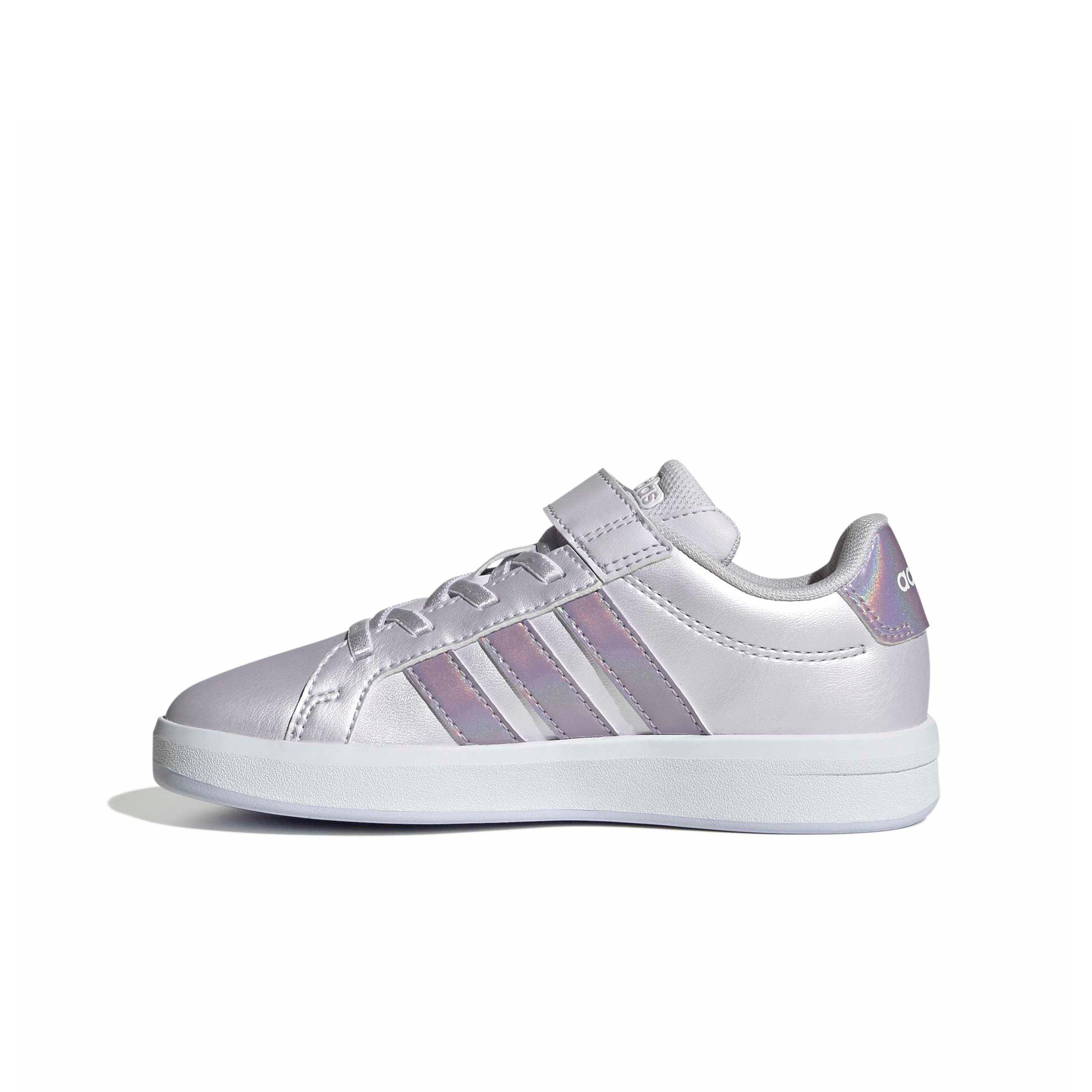 adidas Grand Court 3.0 "Frozen Purple/Ice Lavender/Core White" Preschool Girls' Shoe - PURPLE/LAVENDER/WHITE