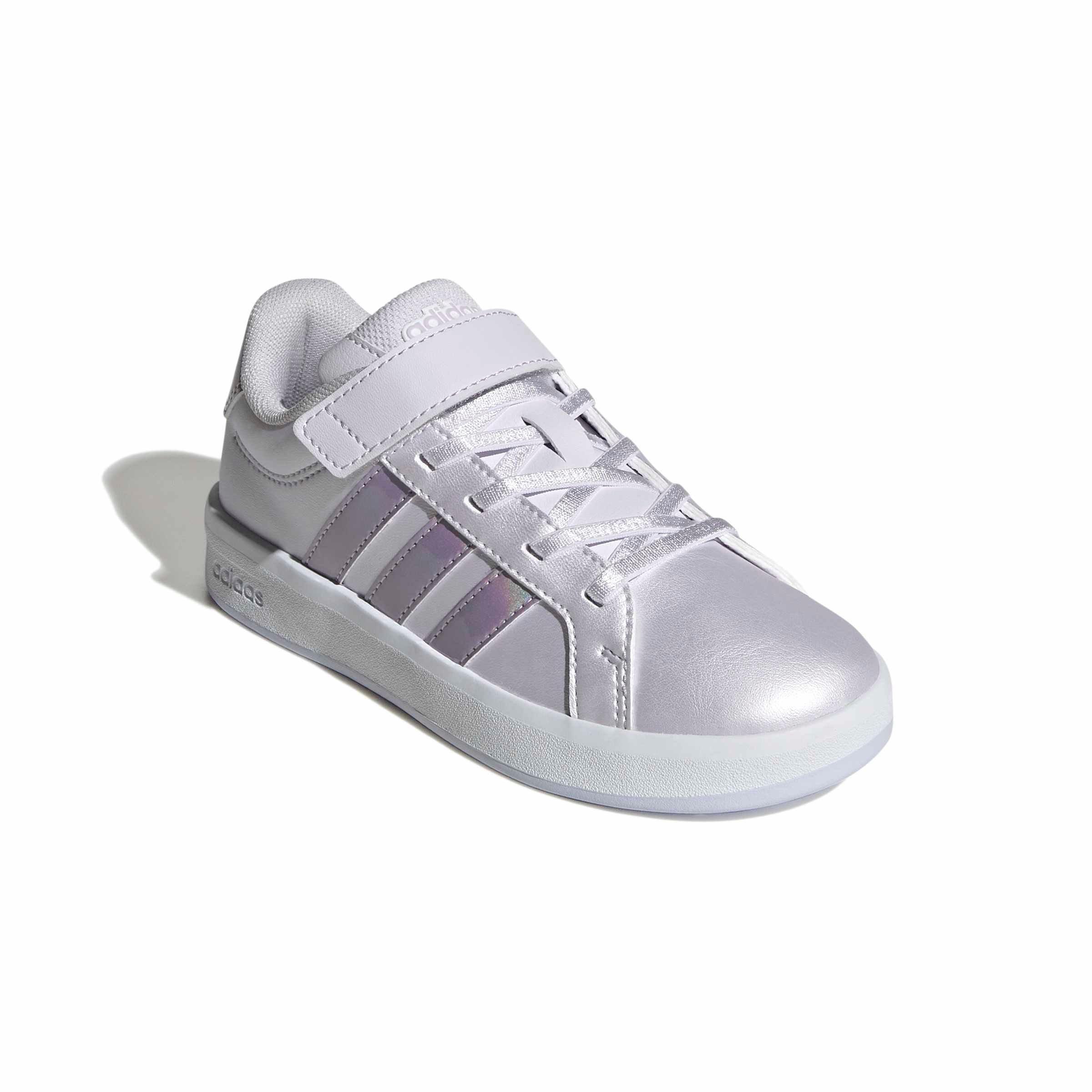 adidas Grand Court 3.0 "Frozen Purple/Ice Lavender/Core White" Preschool Girls' Shoe - PURPLE/LAVENDER/WHITE