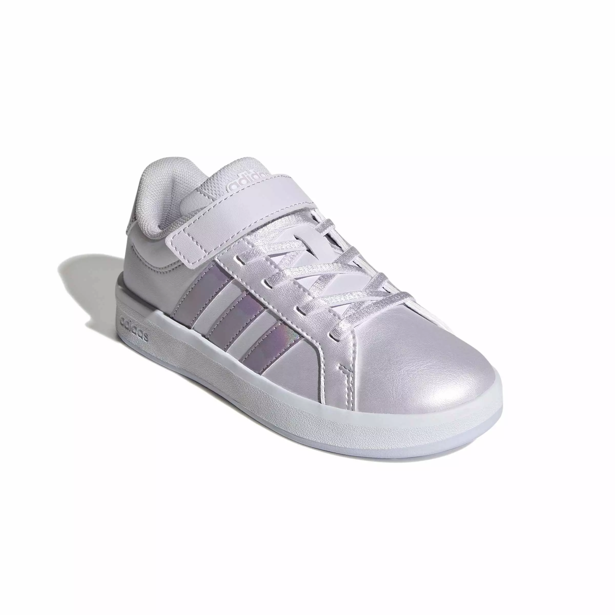 adidas Grand Court 3.0 "Frozen Purple/Ice Lavender/Core White" Preschool Girls' Shoe - PURPLE/LAVENDER/WHITE