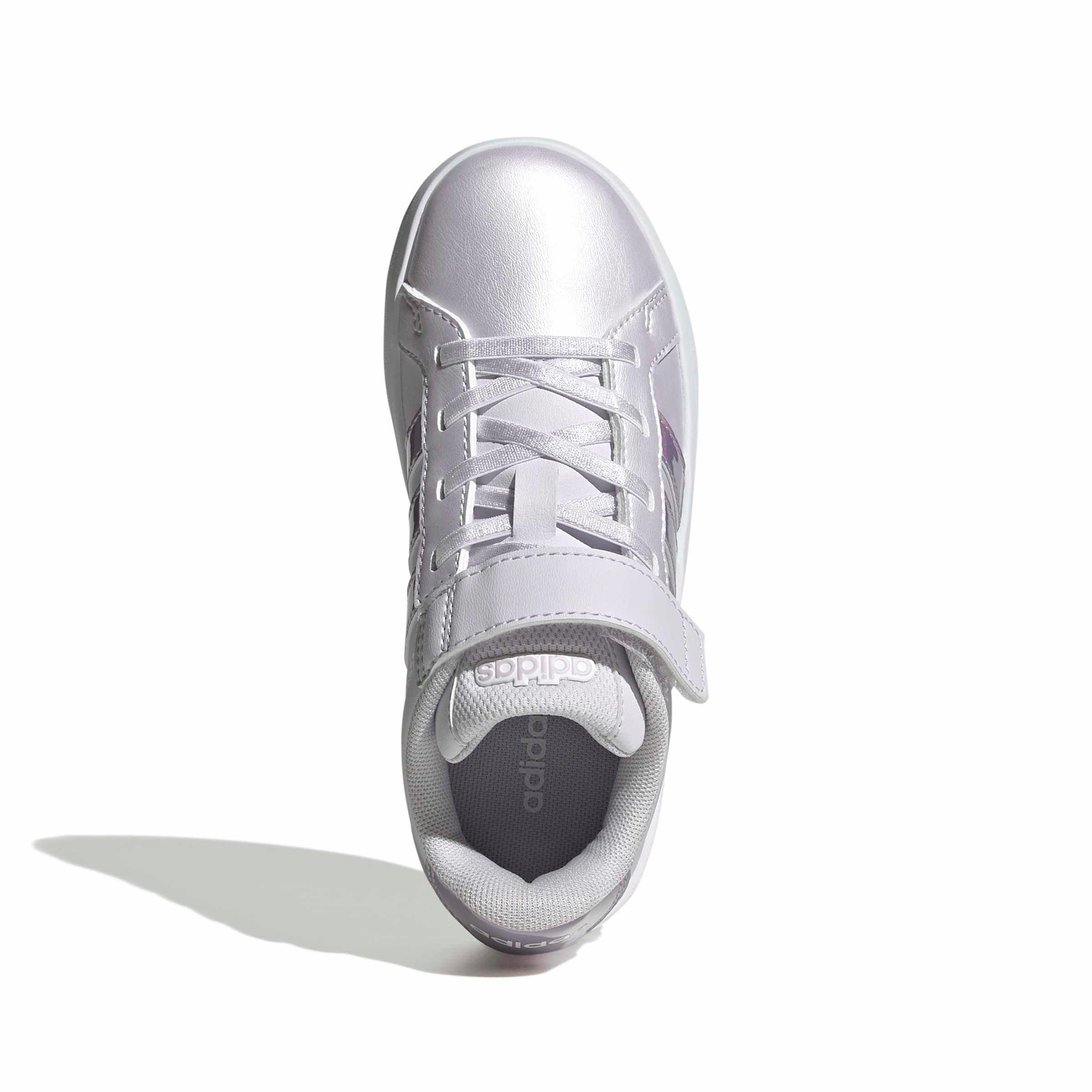 adidas Grand Court 3.0 "Frozen Purple/Ice Lavender/Core White" Preschool Girls' Shoe - PURPLE/LAVENDER/WHITE