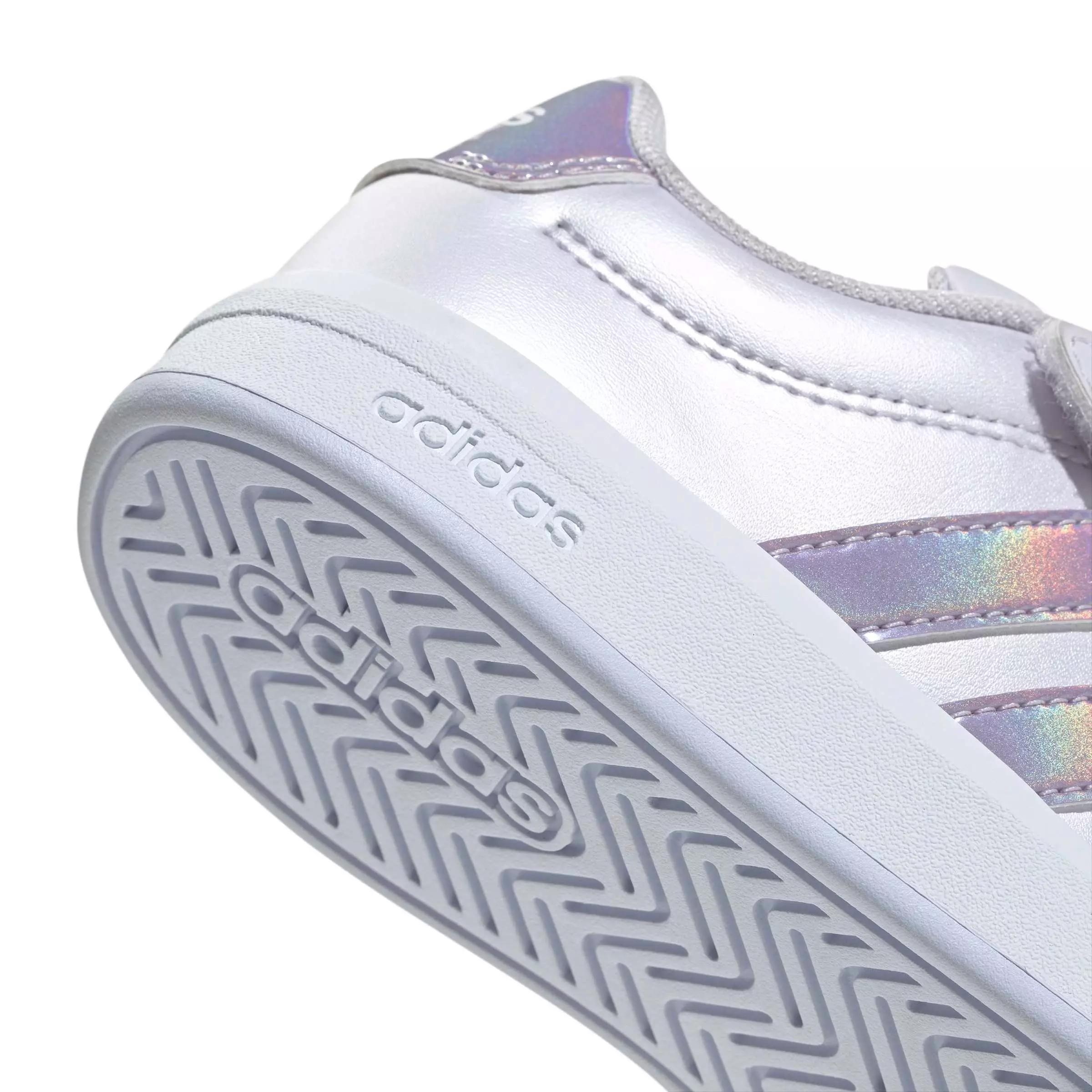 adidas Grand Court 3.0 "Frozen Purple/Ice Lavender/Core White" Preschool Girls' Shoe - PURPLE/LAVENDER/WHITE
