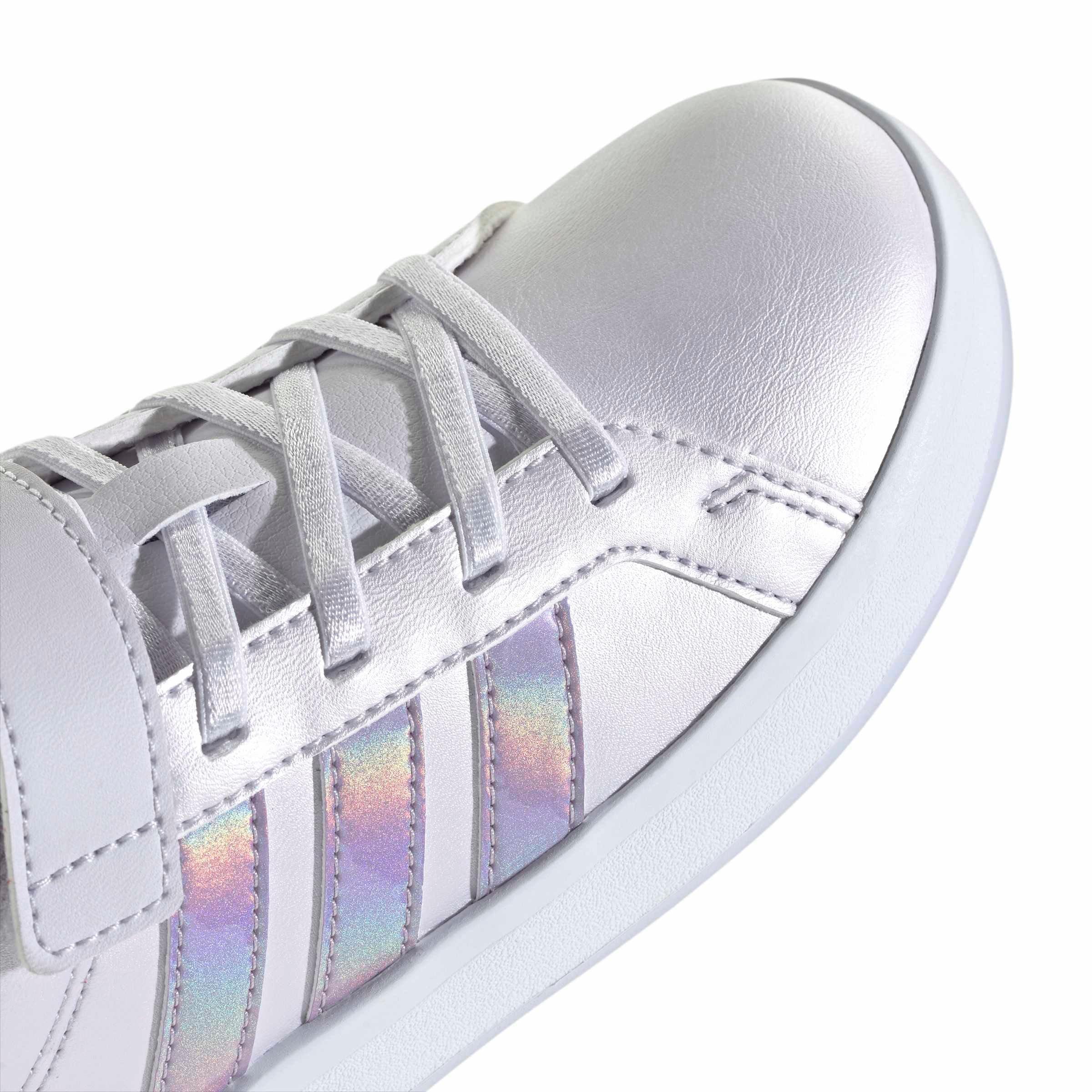 adidas Grand Court 3.0 "Frozen Purple/Ice Lavender/Core White" Preschool Girls' Shoe - PURPLE/LAVENDER/WHITE