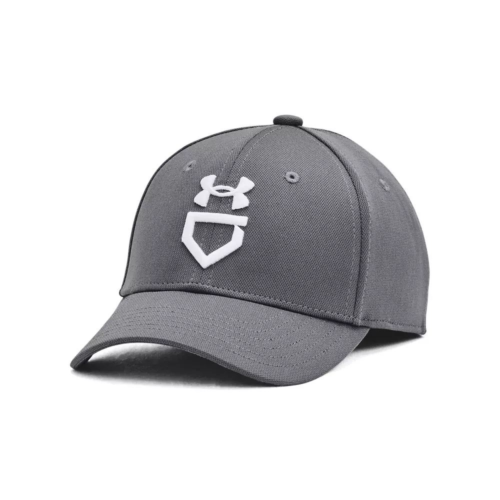 Under Armour Kids' Blitzing Baseball Cap-Grey/White - GREY/WHITE