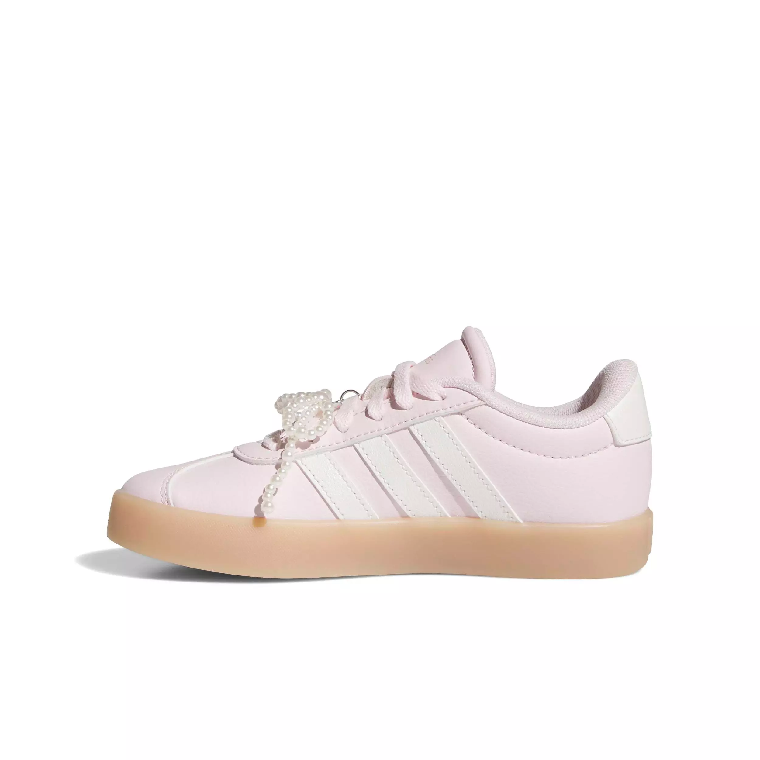 adidas VL Court 3.0 "Distilled Pink/Zero Metallic/Clear Pink" Preschool Girls' Shoe - PINK/ZERO/PINK