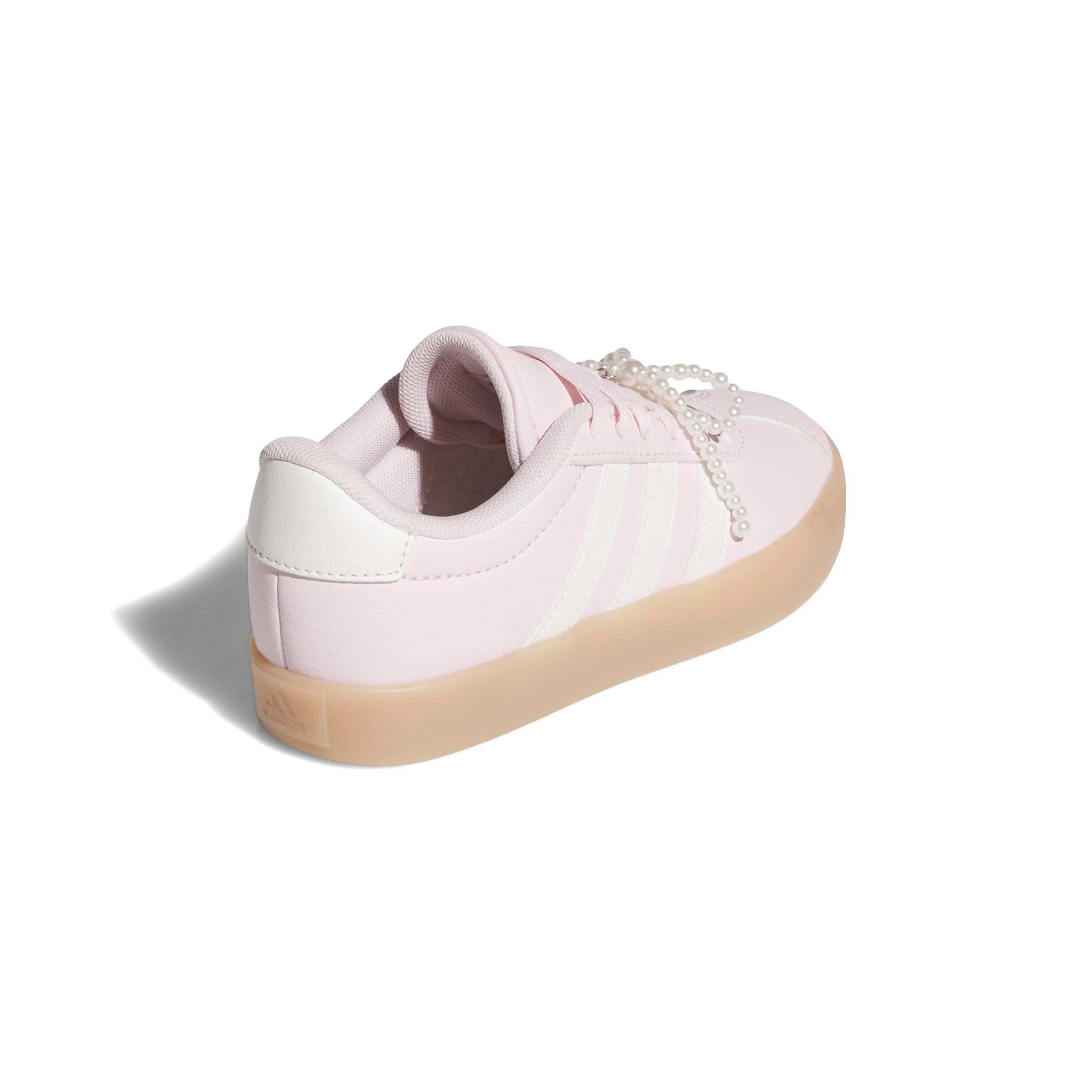 adidas VL Court 3.0 "Distilled Pink/Zero Metallic/Clear Pink" Preschool Girls' Shoe - PINK/ZERO/PINK
