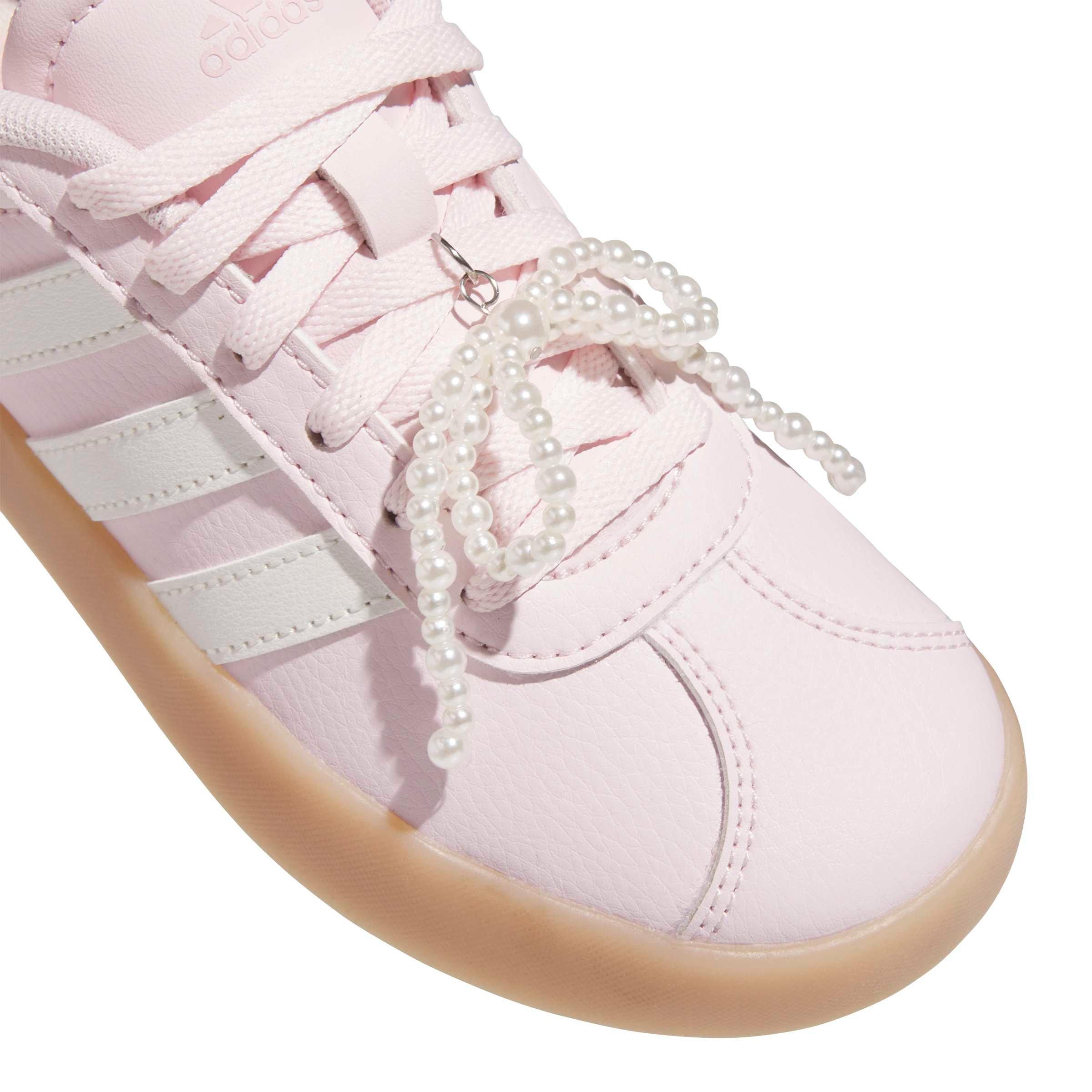 adidas VL Court 3.0 "Distilled Pink/Zero Metallic/Clear Pink" Preschool Girls' Shoe - PINK/ZERO/PINK