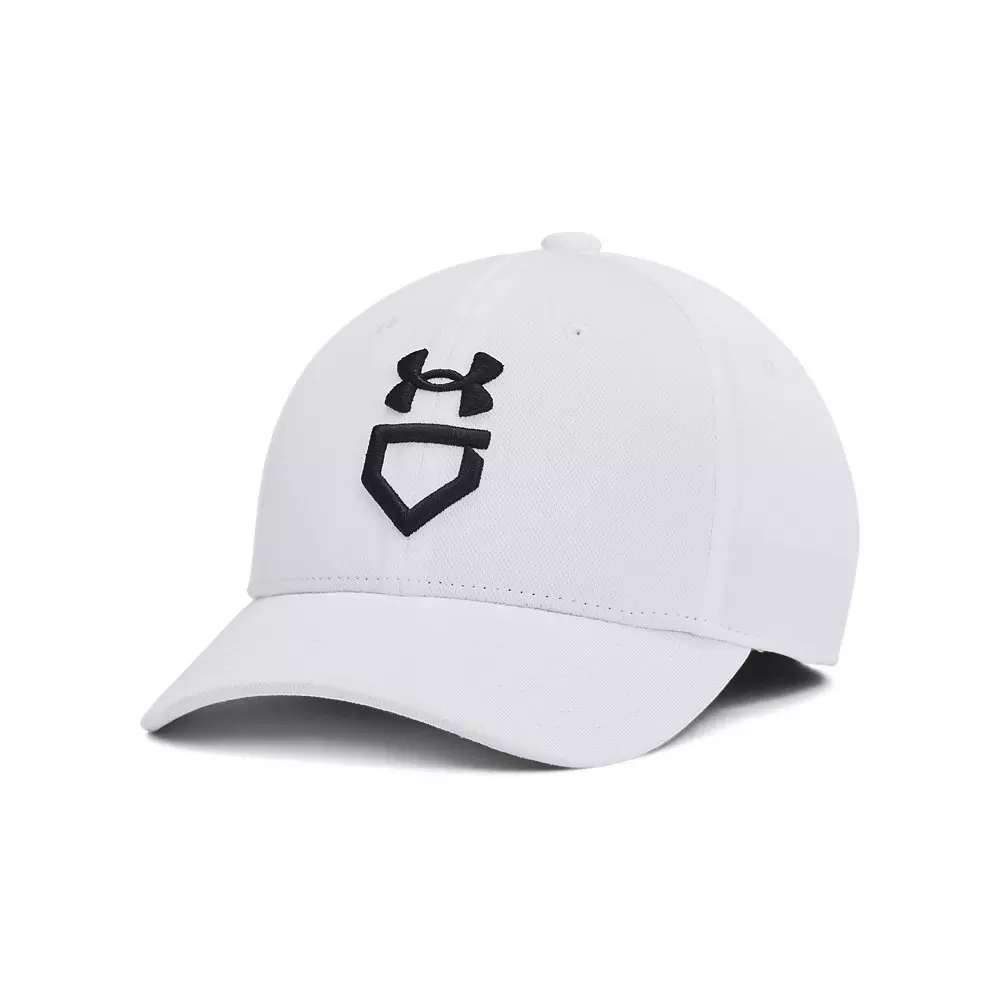 Under Armour Kids' Blitzing Baseball Cap-White/Black - WHITE/BLACK